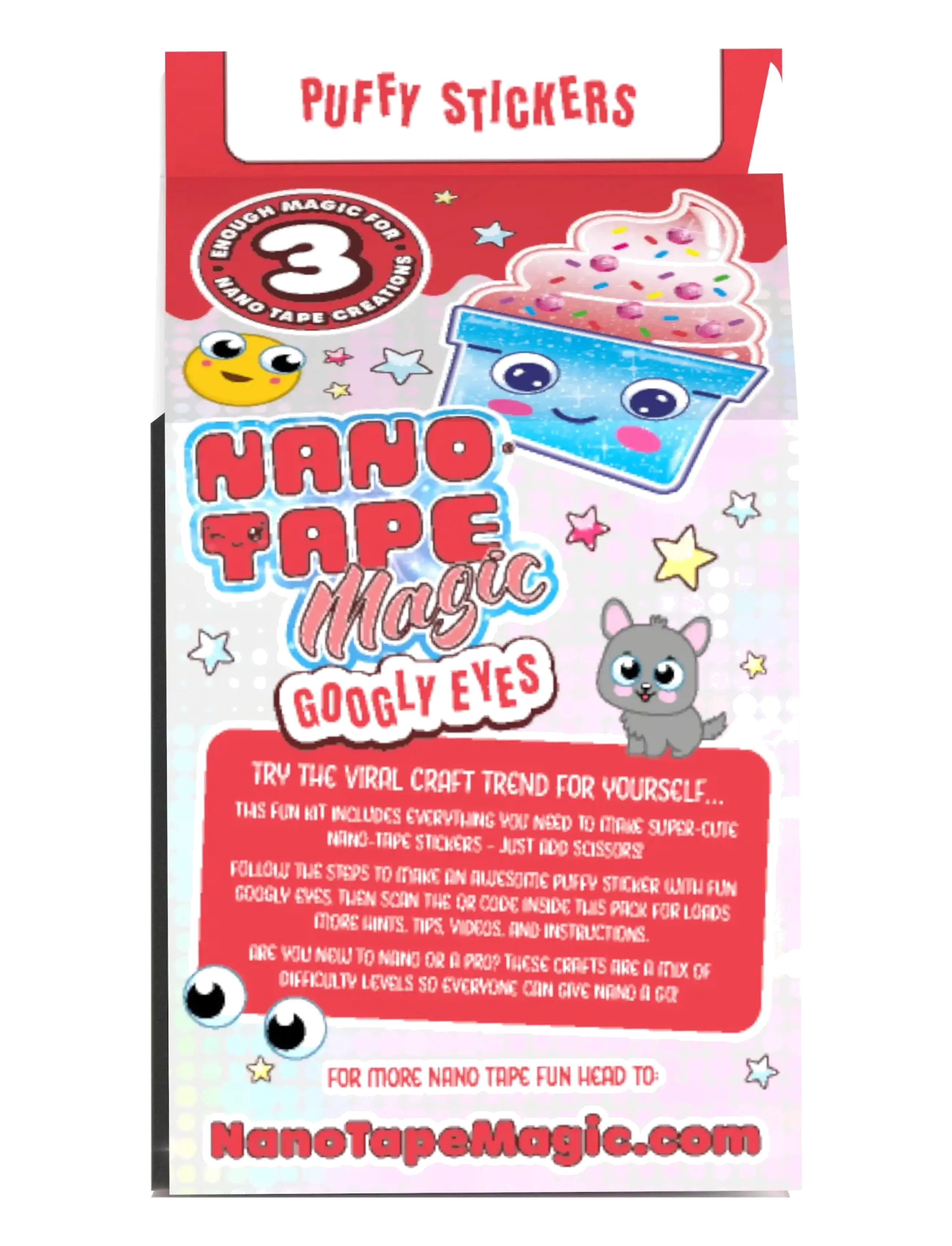Nano Tape - Nano Tape Magic Mini Googly Eye Puffy Stickers - klistermærker - multi - 1