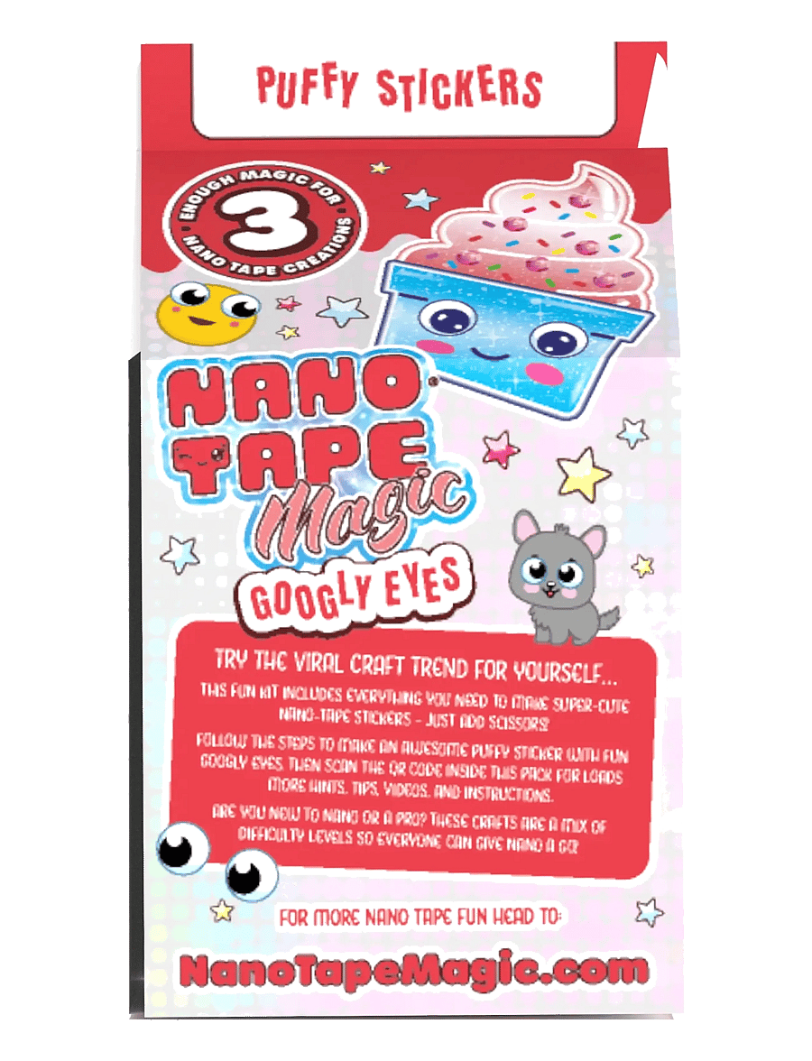 Nano Tape - Nano Tape Magic Mini Googly Eye Puffy Stickers - klistermærker - multi - 1