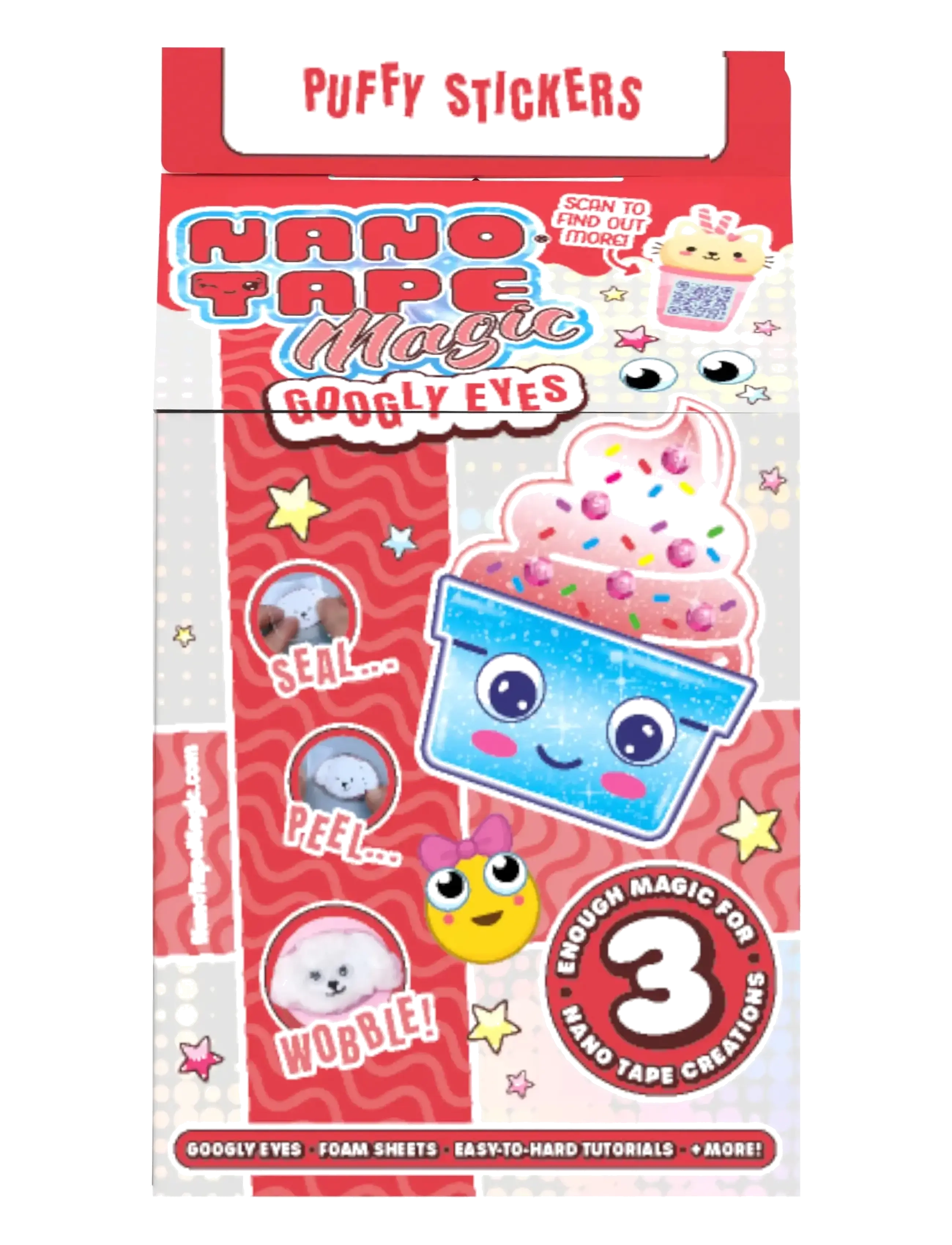 Nano Tape - Nano Tape Magic Mini Googly Eye Puffy Stickers - klistermærker - multi - 2