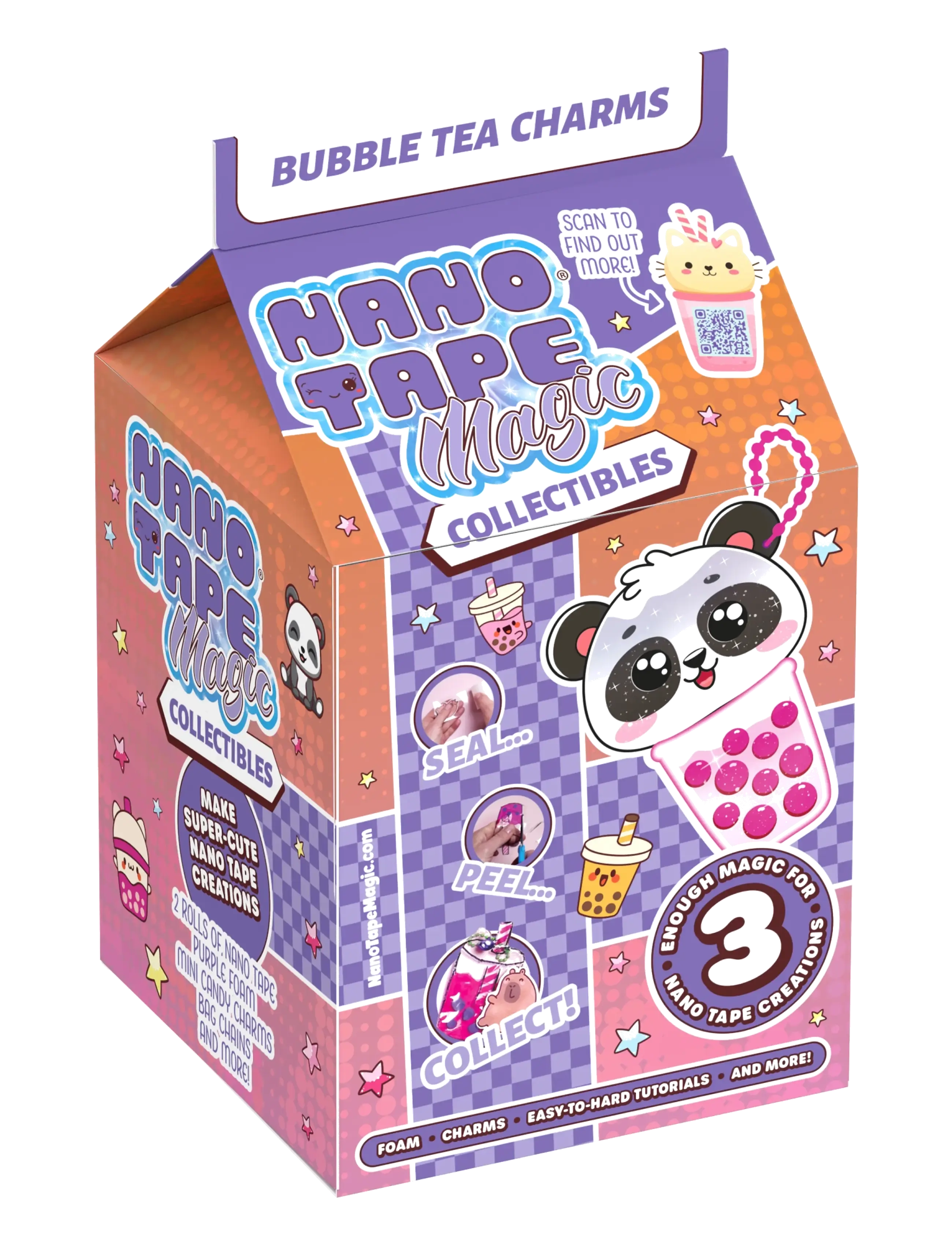 Nano Tape Magic Mini Bag Charm Fun Bubble Tea, Børn, Craft Sæt, Multi/mønstret, Str: ONE SIZE