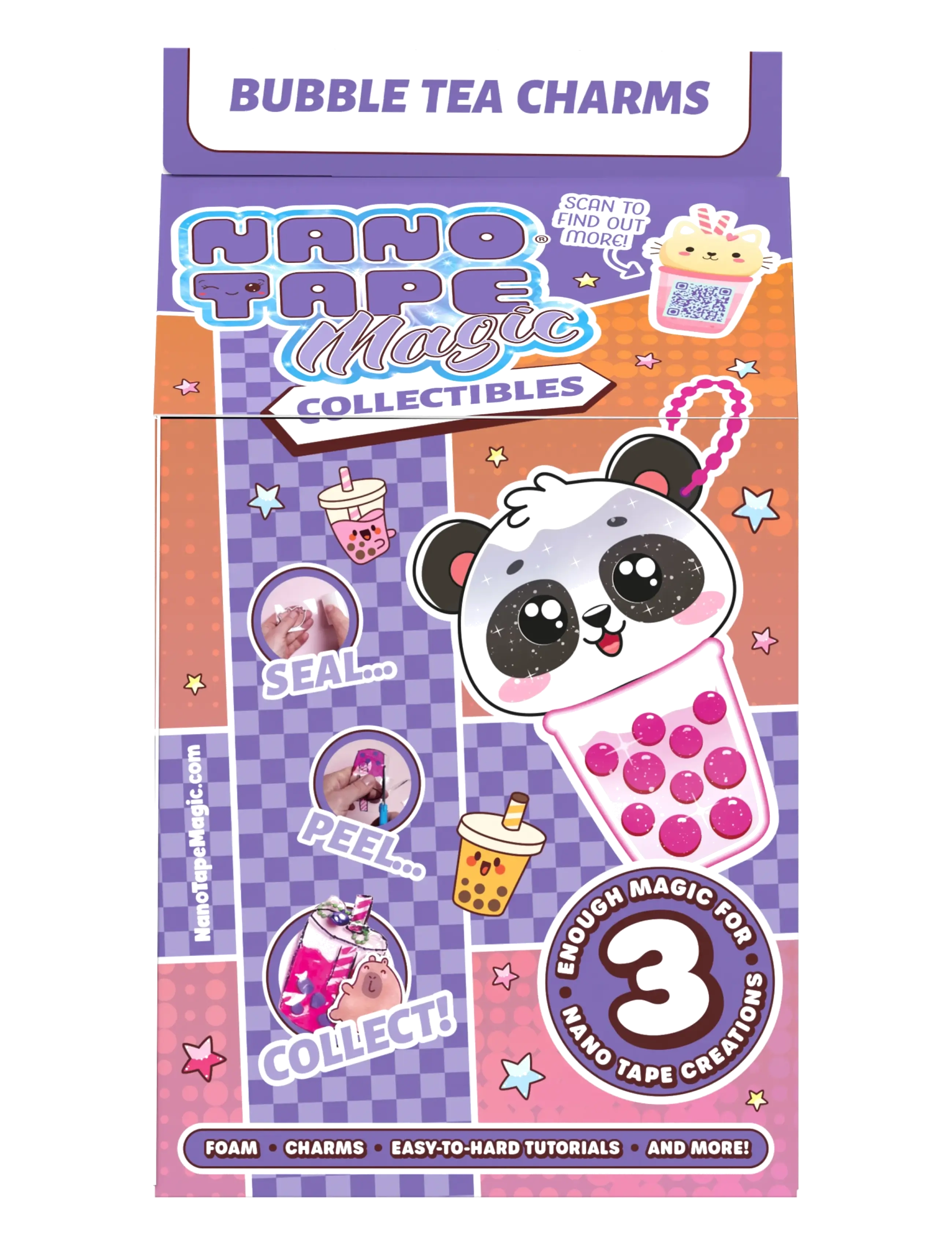 Nano Tape - Nano Tape Magic Mini Bag Charm Fun - Bubble Tea - kreasæt - multi - 1