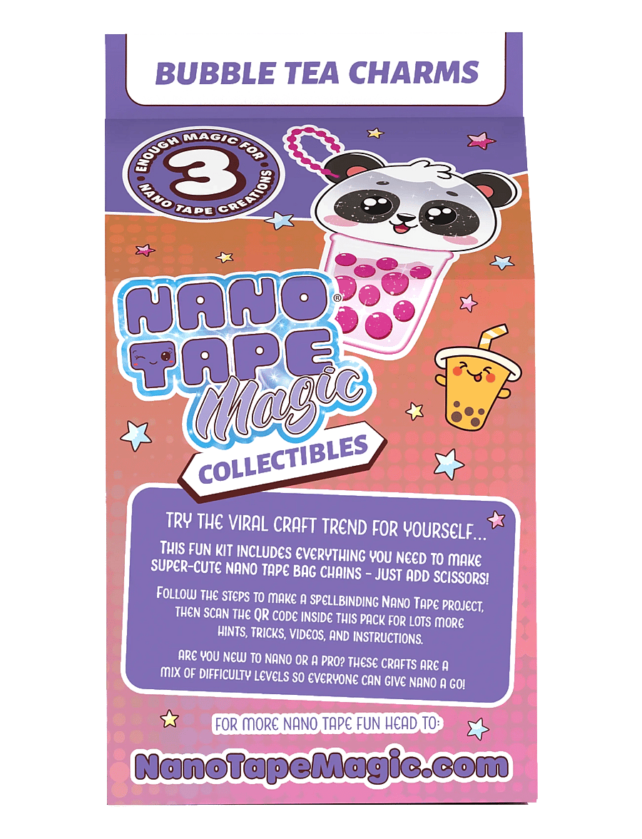 Nano Tape - Nano Tape Magic Mini Bag Charm Fun - Bubble Tea - kreasæt - multi - 2