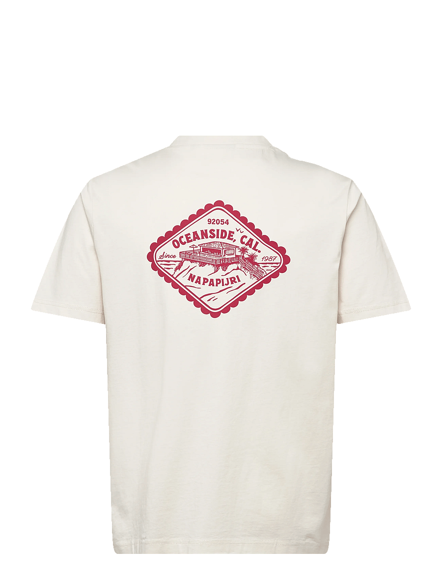 Napapijri - S-FLINT SS WHITE WHISPER - kortärmade t-shirts - fancy fx3 - 2