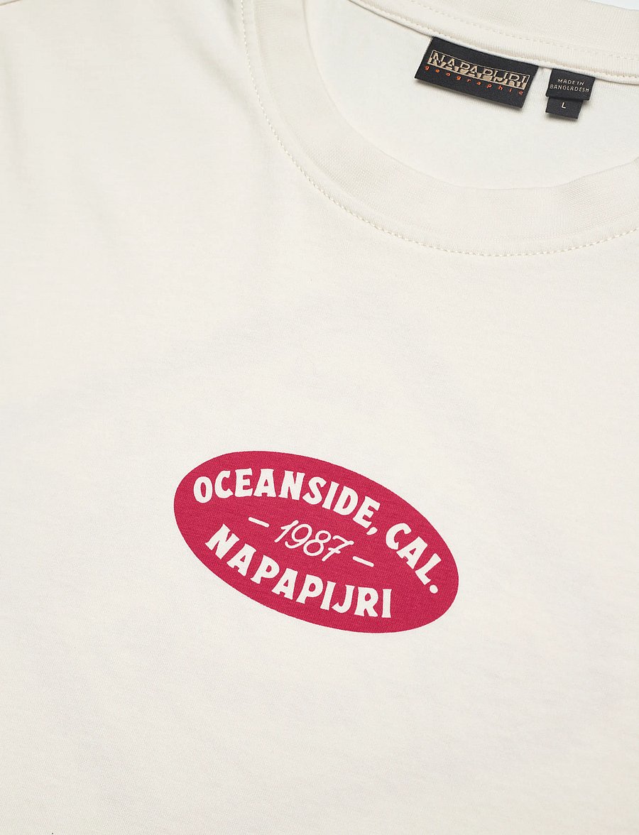 Napapijri - S-FLINT SS WHITE WHISPER - kortärmade t-shirts - fancy fx3 - 5