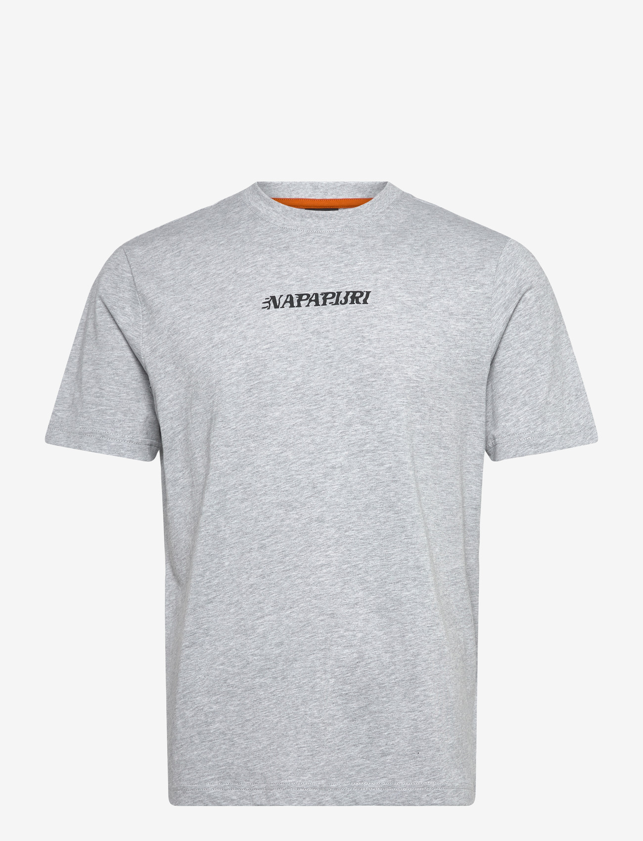 Napapijri - S-FLINT SS LIGHT GREY MELANGE - kortærmede t-shirts - light grey melange - 1