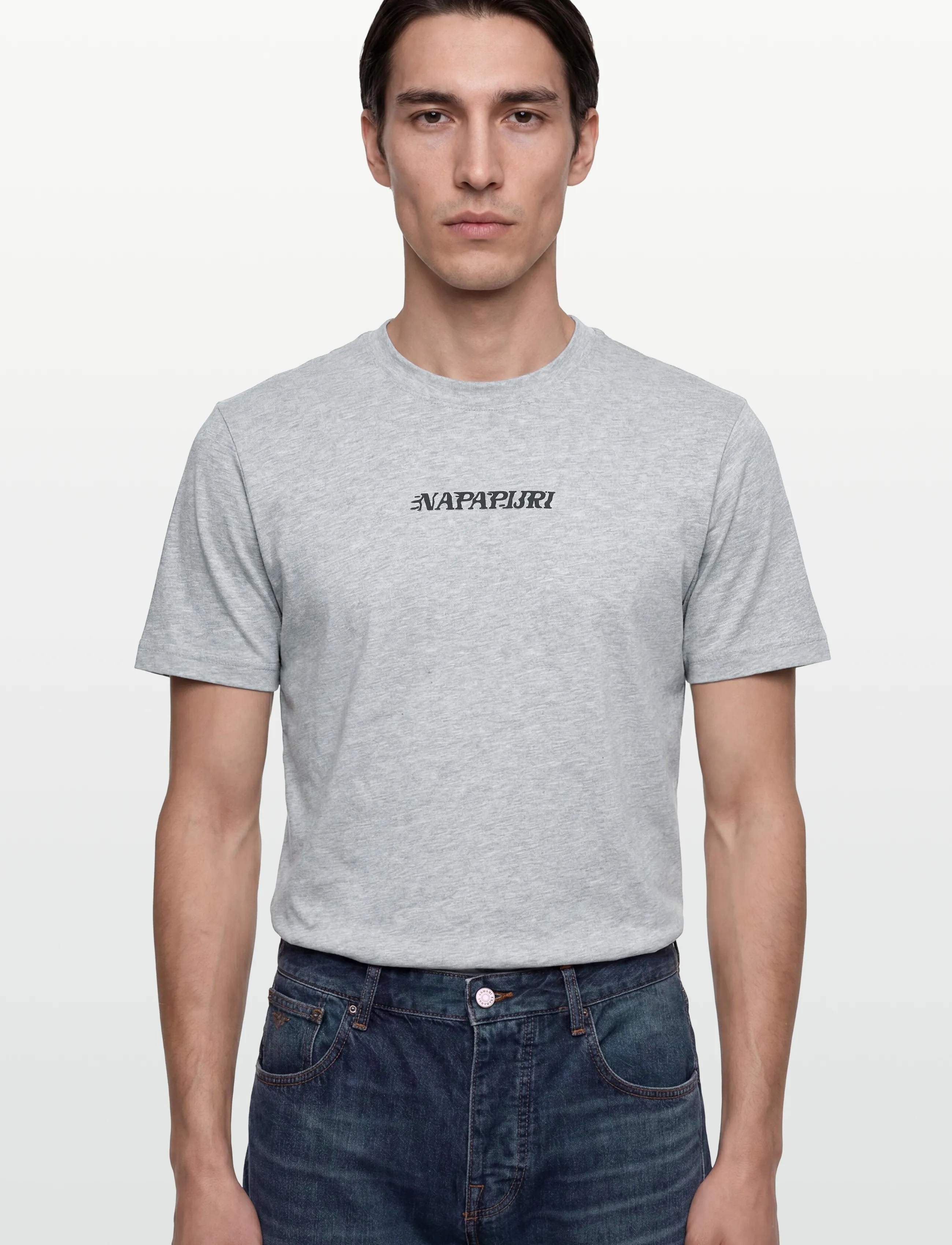 Napapijri - S-FLINT SS FANCY FX3 - kurzärmelig - light grey melange - 3