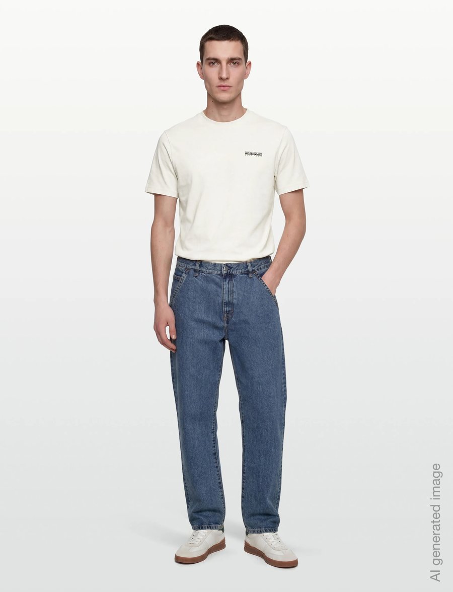 Napapijri - S-FLINT SS FANCY FX3 - kurzärmelige t-shirts - white whisper - 0