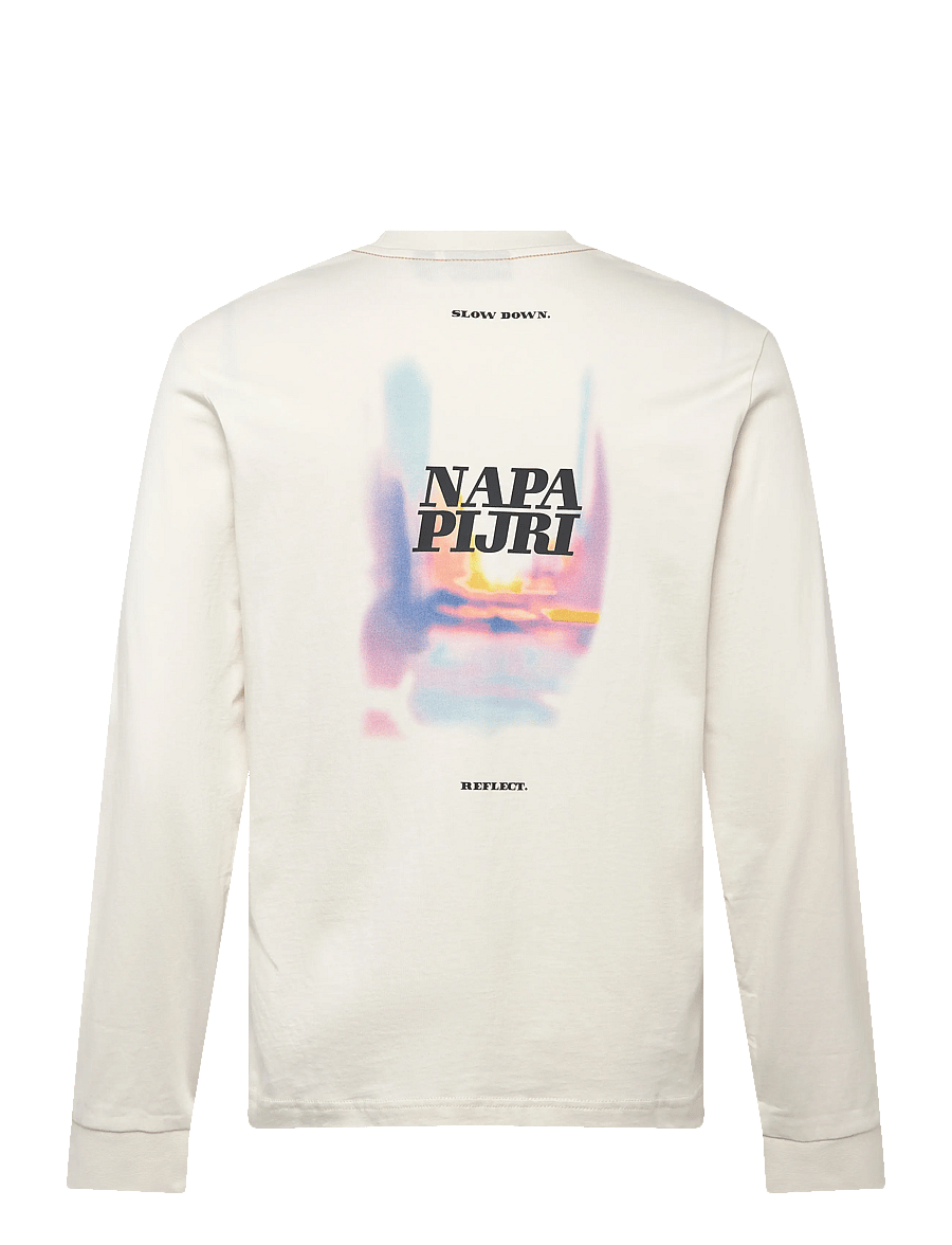 Napapijri - S-LODESTAR LS WHITE WHISPER - langärmelige t-shirts - white whisper - 2