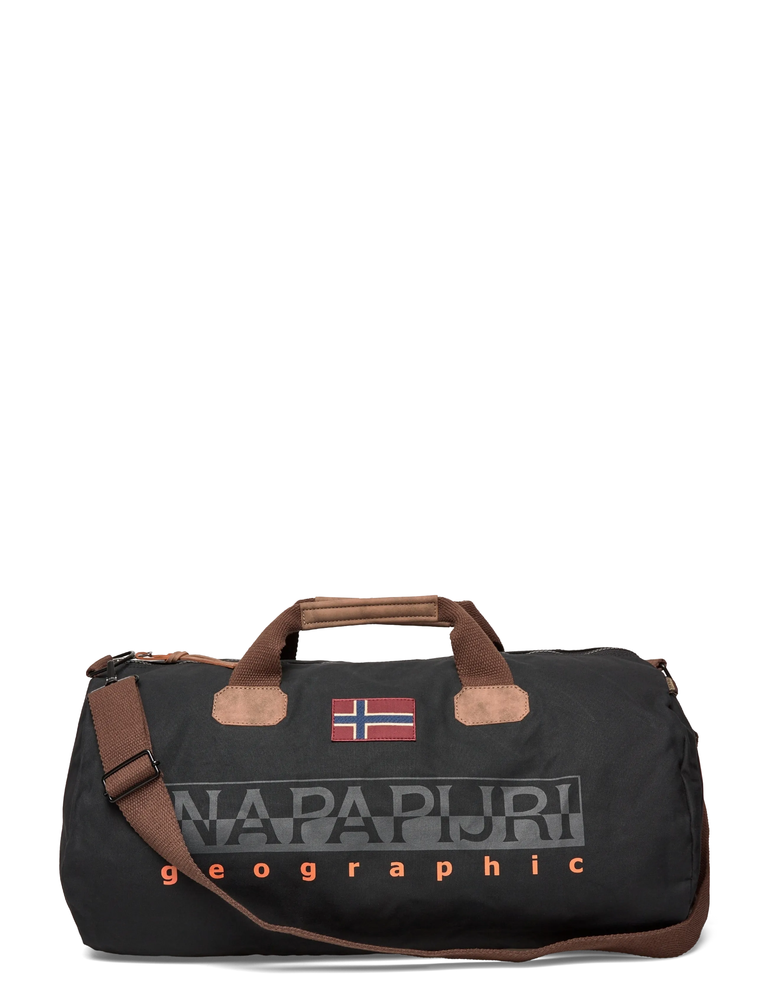 Napapijri BERING 3 DARK OLIVE G3A - Väskor - BLACK 041 / brown