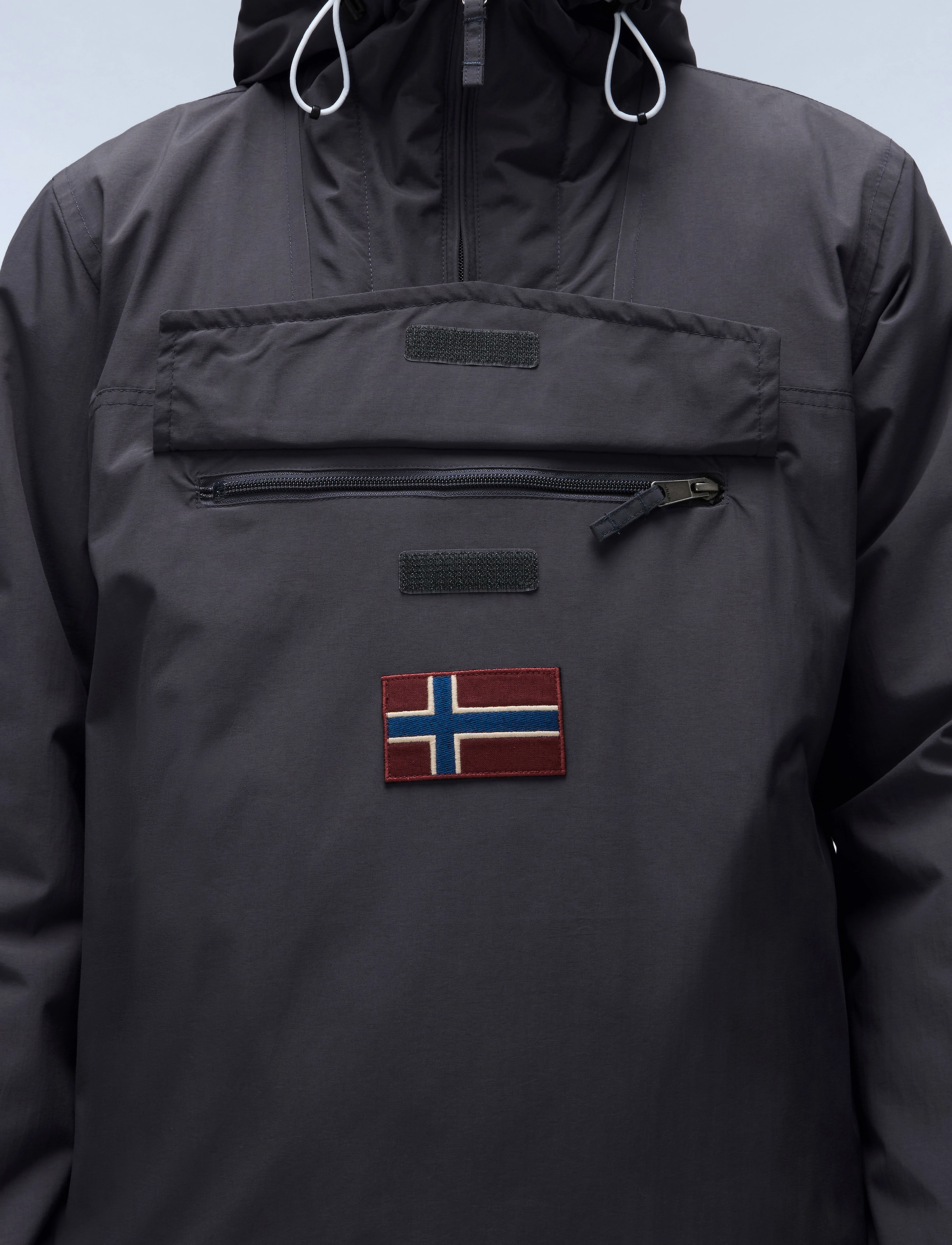 Funktionsjacka 'Rainforest' beige / mörkgrå / mörkröd 8