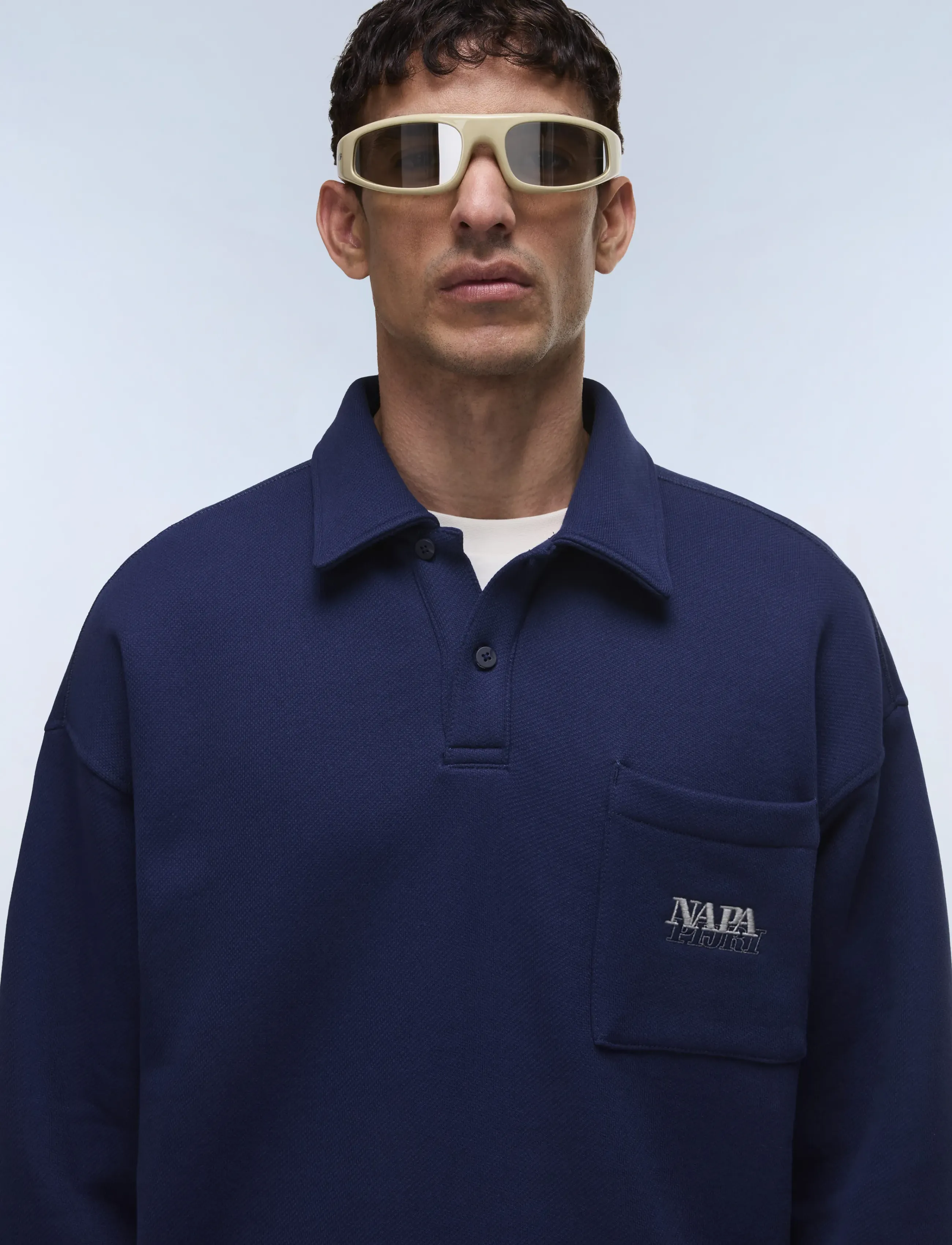 Napapijri B-MIRAAT POLO LS NAVAL ACADE B2Q - Long-sleeved polos - NAVAL ACADE B2Q / navy