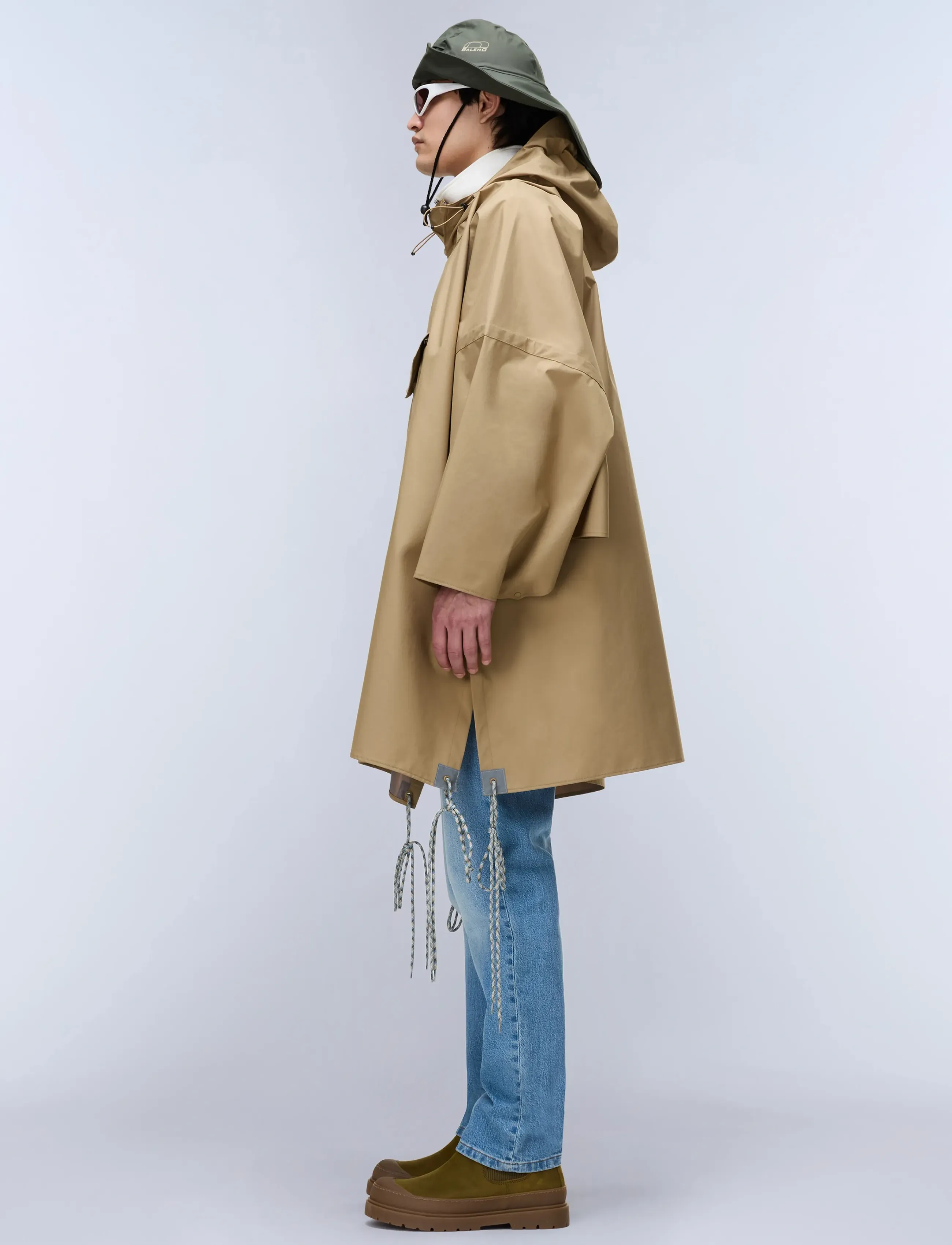 Napapijri A-RAINCAPE L BLACK BEAUTY - Regenmäntel - KELP N2D / beige
