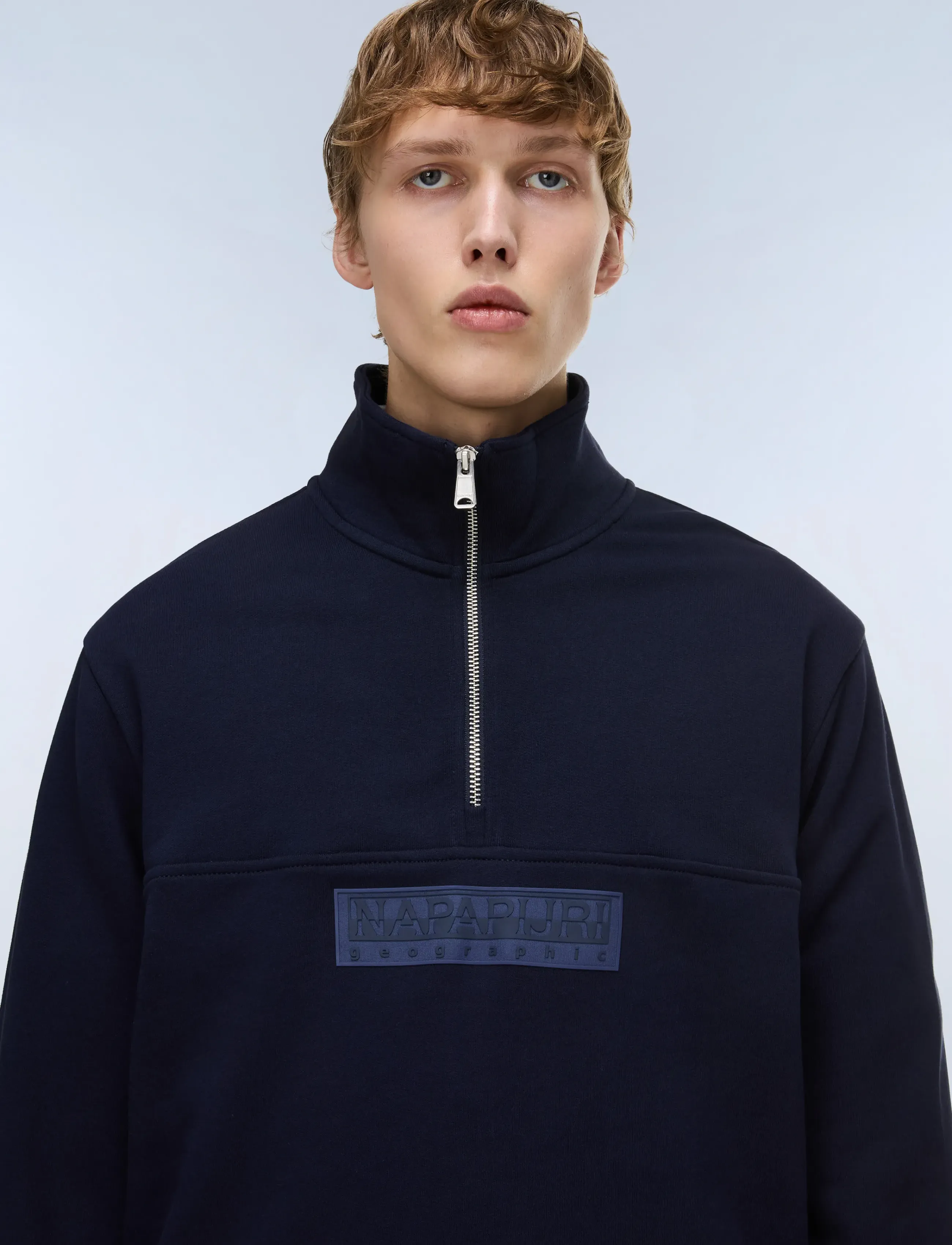 Napapijri B-BOX LOGO HZ WHITE WHISPER - Kleding - BLU MARINE / navy