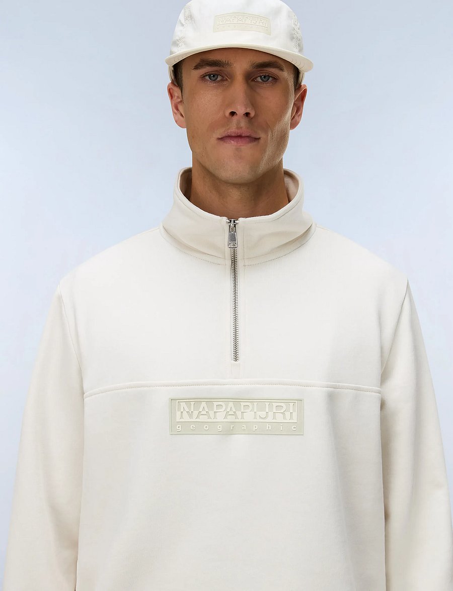 Napapijri - B-BOX LOGO HZ - sweatshirts - white whisper - 0