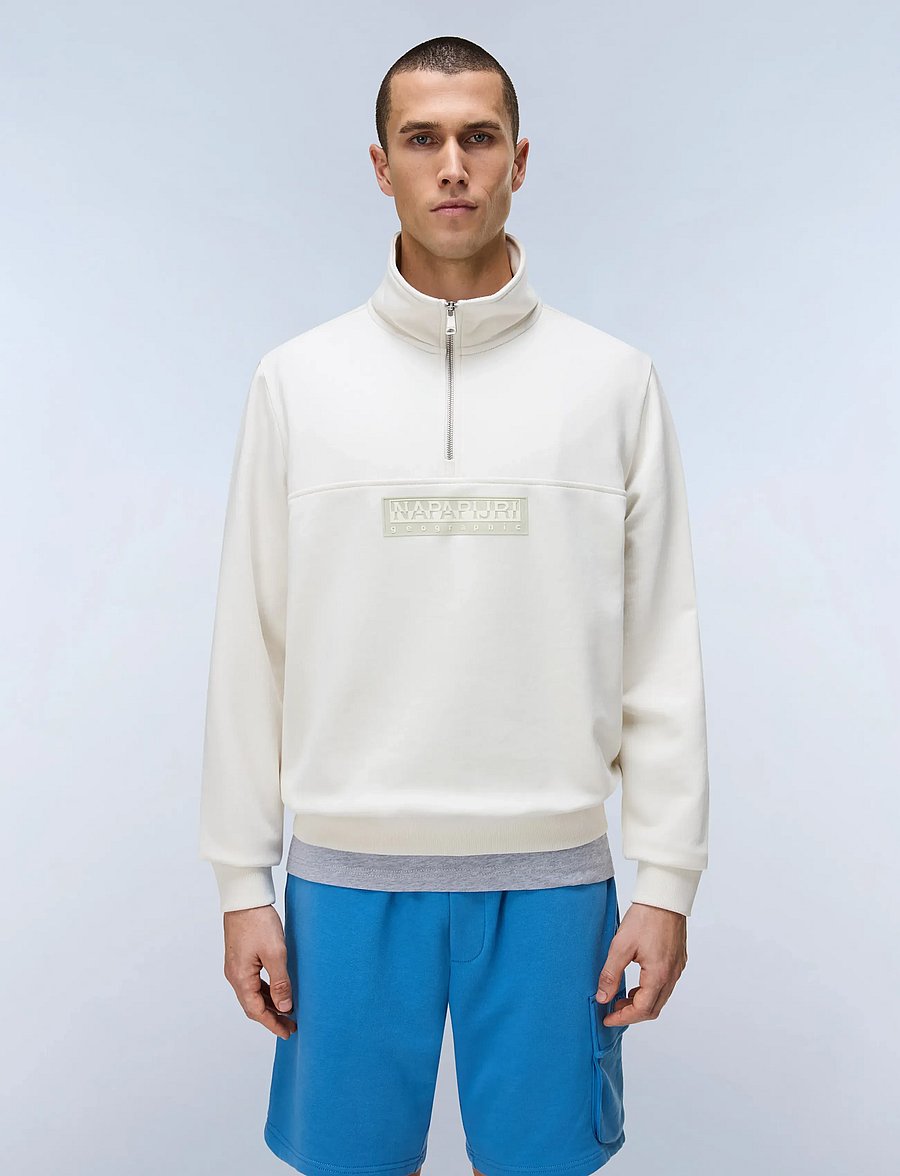 Napapijri - B-BOX LOGO HZ - sweatshirts - white whisper - 3