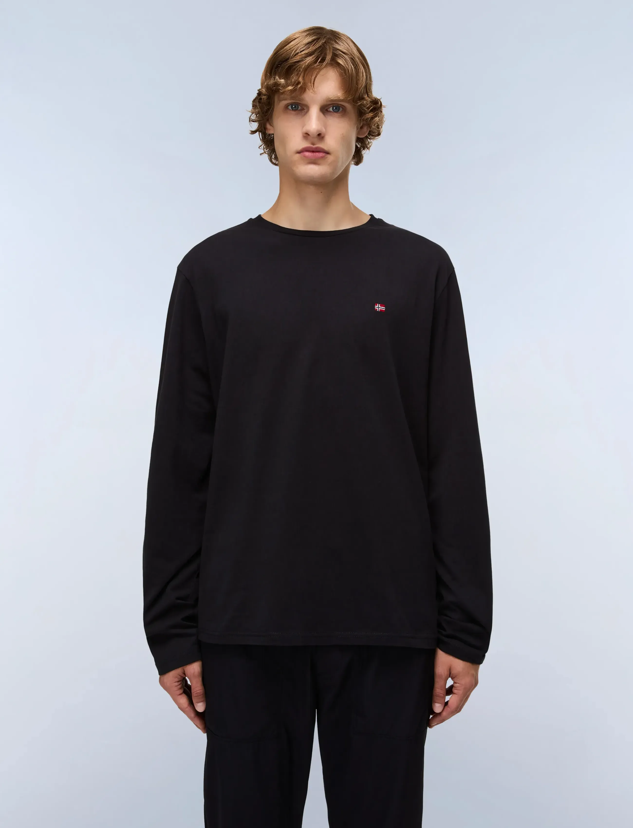 Napapijri SALIS LS 1 - T-Shirts - BLACK 041 / black