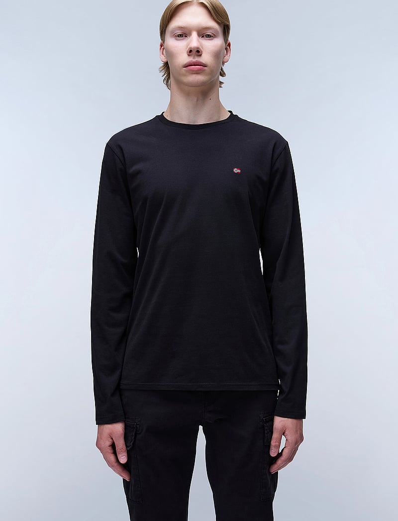 Napapijri - Salis Long Sleeve T-Shirt - pikkade varrukatega t-särgid - black - 0