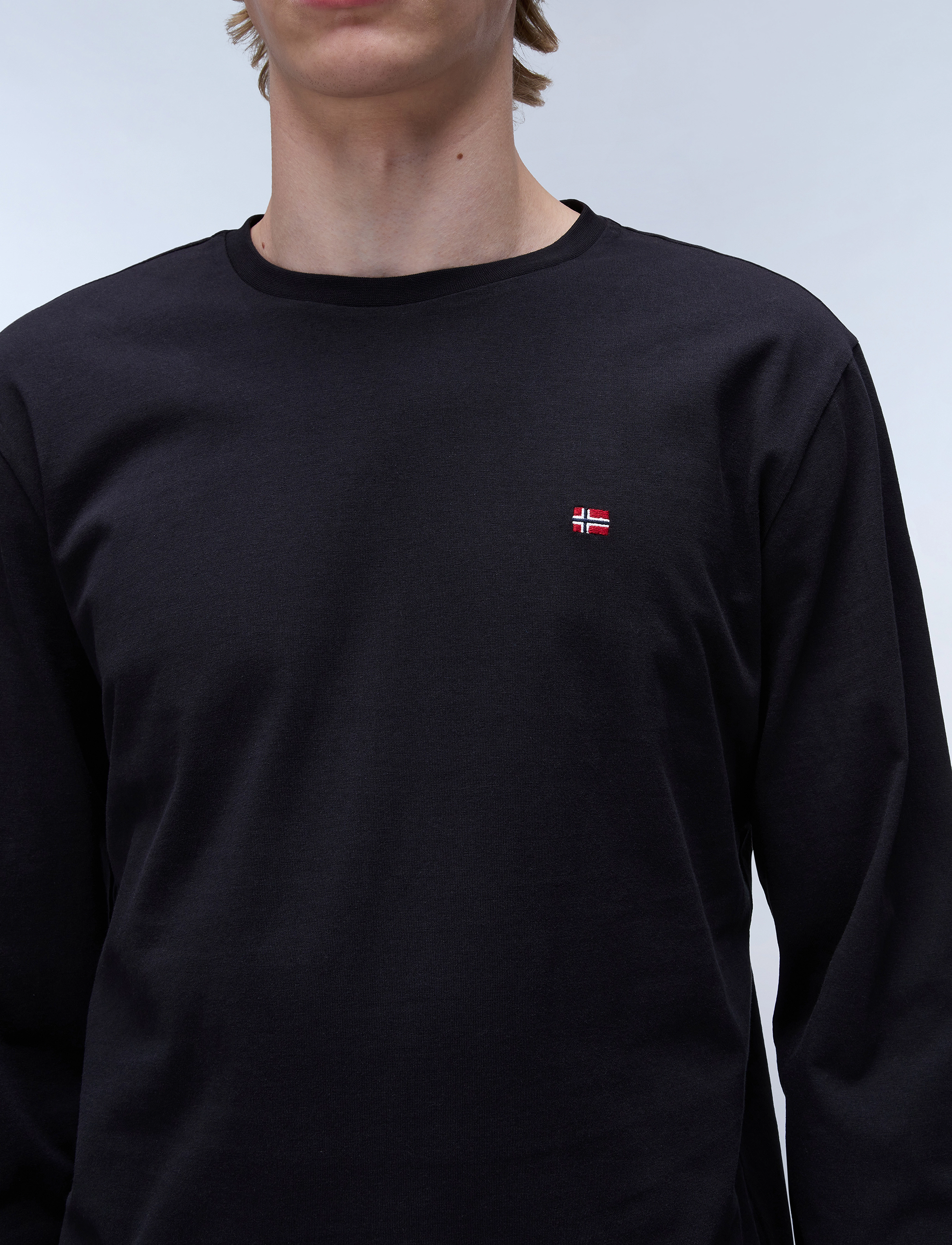 Napapijri - SALIS LS 1 - t-krekli ar garām piedurknēm - black - 4