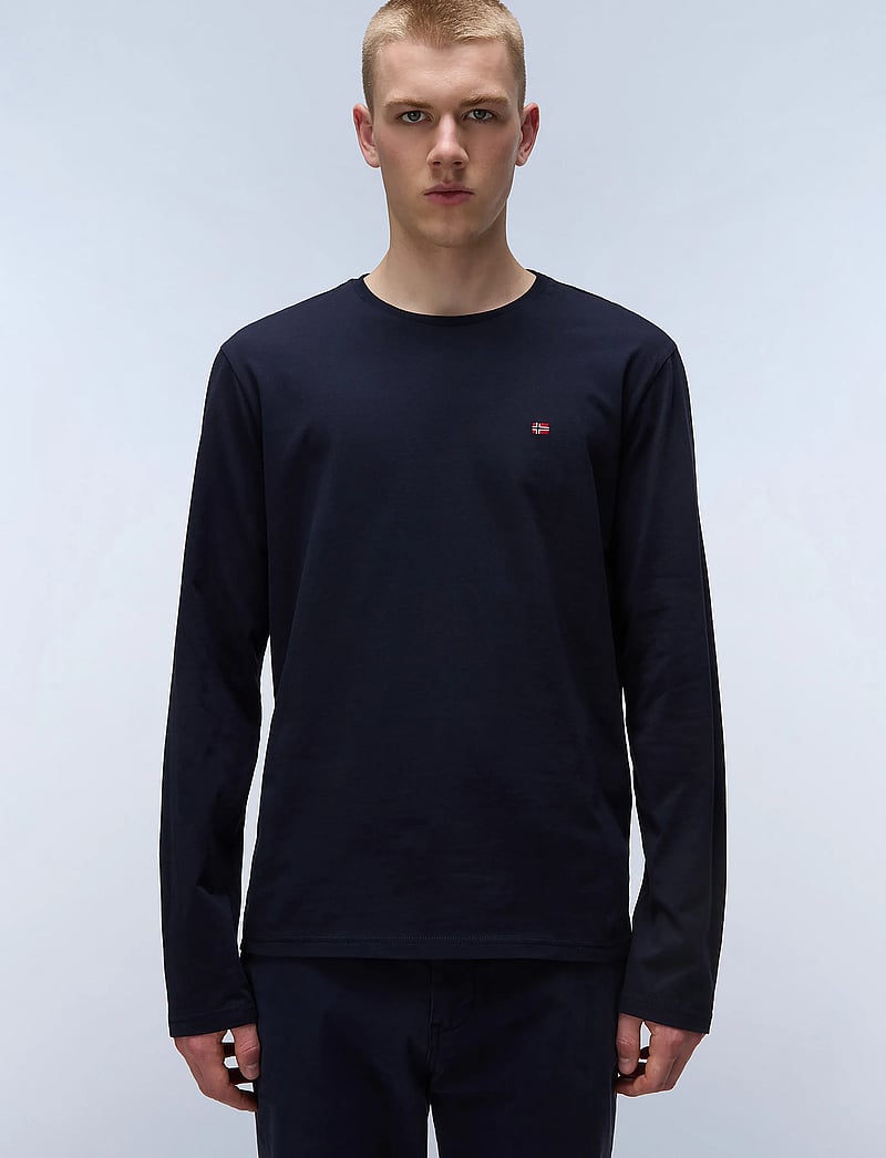 Napapijri - Salis Long Sleeve T-Shirt - pikkade varrukatega t-särgid - blu marine - 0