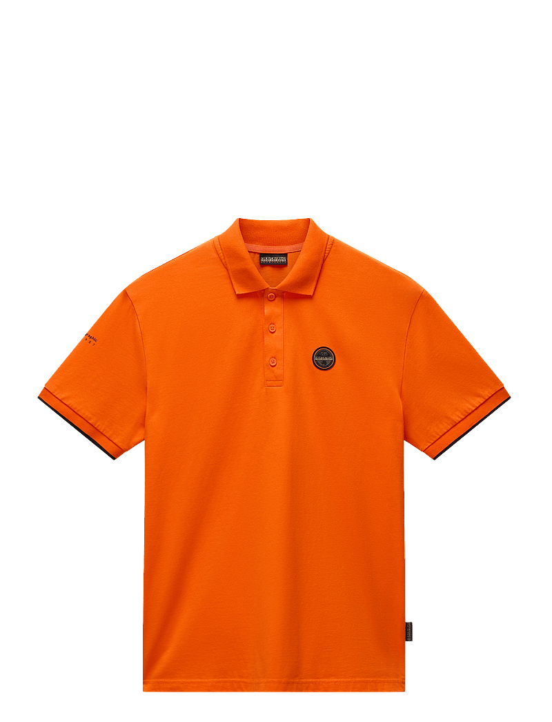 Napapijri - E-BADGE SUM - short-sleeved polos - orange red - 1