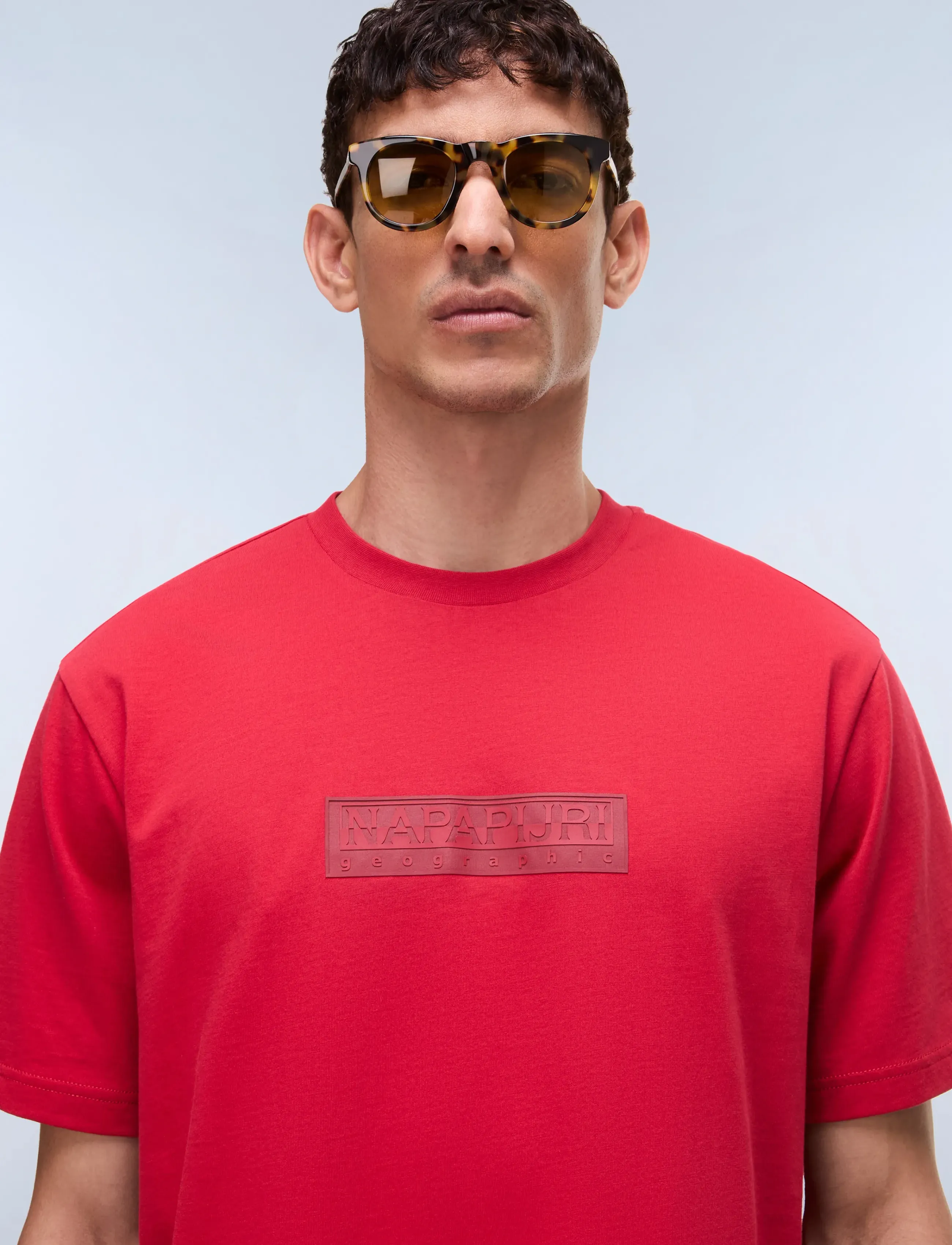 Napapijri S-BOX LOGO SS 1 AMERICAN B RAQ - Napapijri - AMERICAN B RAQ / red