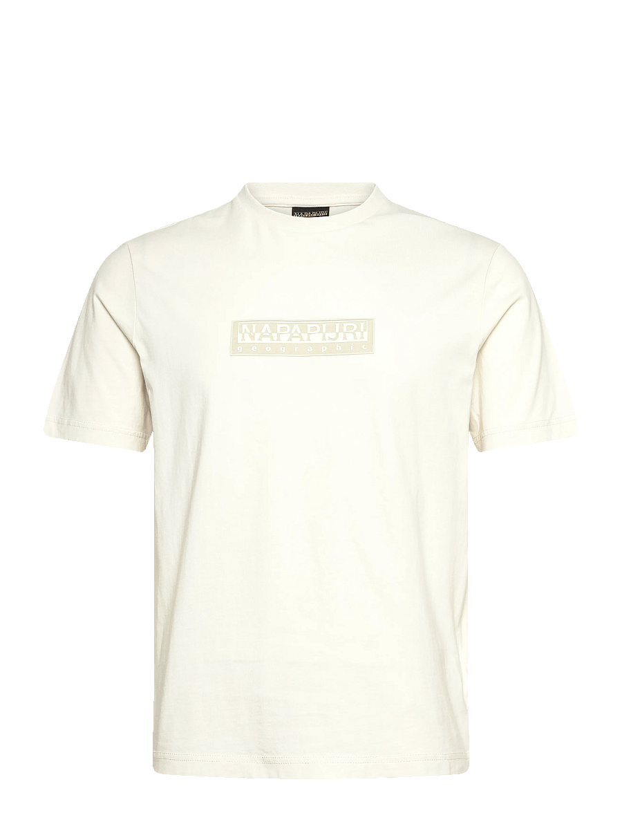 Napapijri - S-BOX LOGO SS 1 AMERICAN B RAQ - kortärmade t-shirts - white whisper - 1