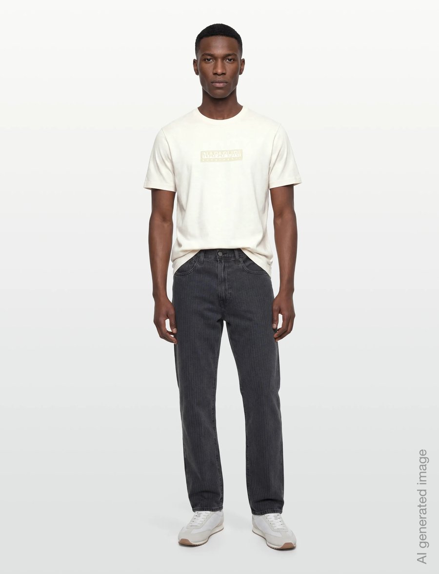 Napapijri - S-BOX LOGO SS 1 AMERICAN B RAQ - kortärmade t-shirts - white whisper - 0