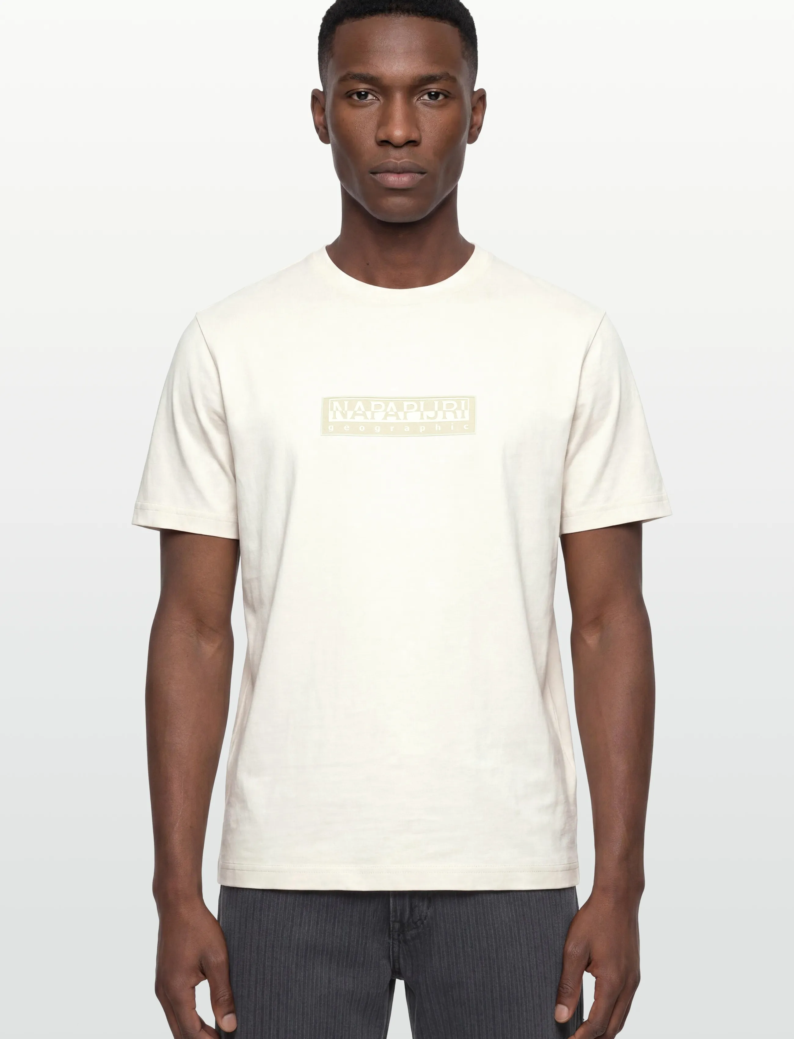 Napapijri - S-BOX LOGO SS 1 - kortærmede t-shirts - white whisper - 3