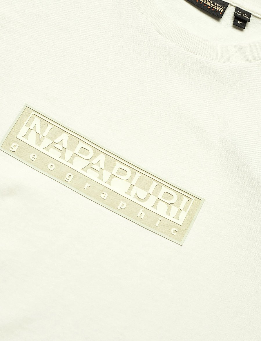 Napapijri - S-BOX LOGO SS 1 AMERICAN B RAQ - kortärmade t-shirts - white whisper - 5