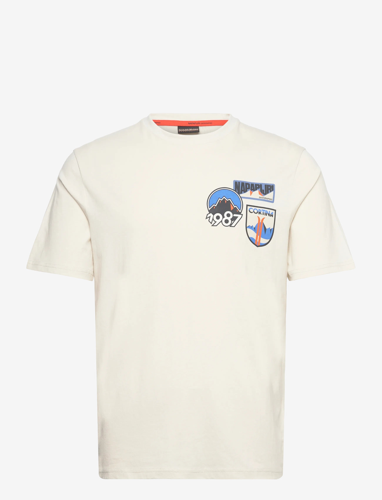 Napapijri - S-MONTEPIANA SS - kortärmade t-shirts - beige dimity - 1