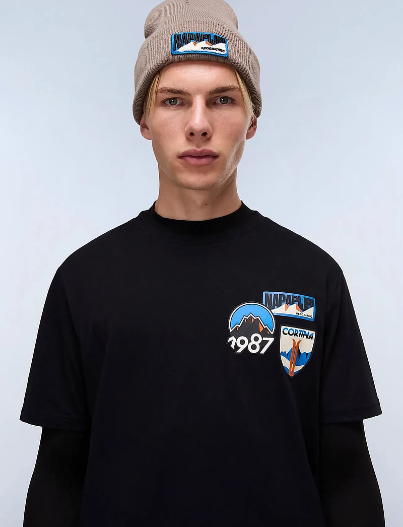 Napapijri - S-MONTEPIANA SS - kortärmade t-shirts - black beauty - 3