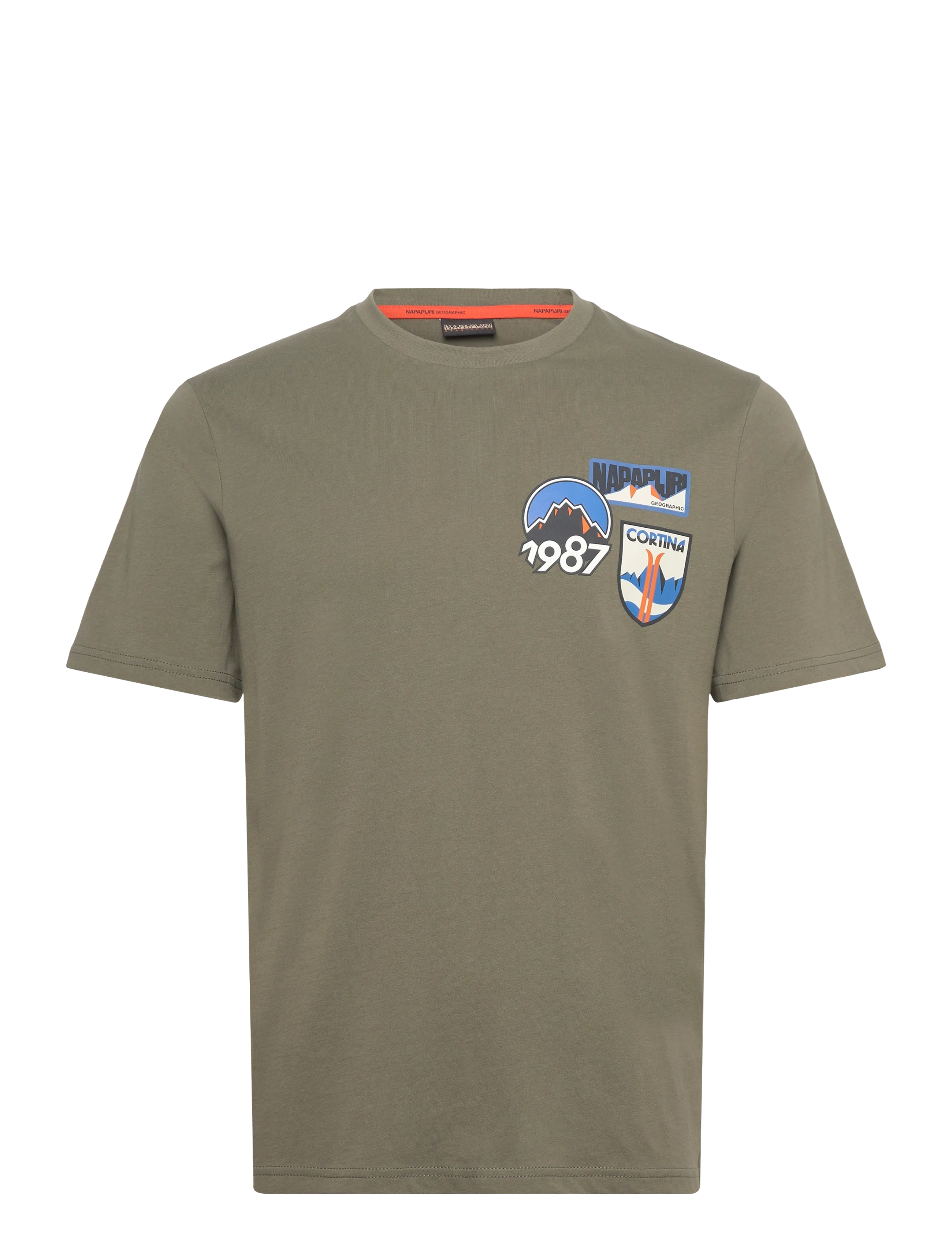 Napapijri S-MONTEPIANA SS - T-Shirts - TEA LEAF G0A / khaki/green