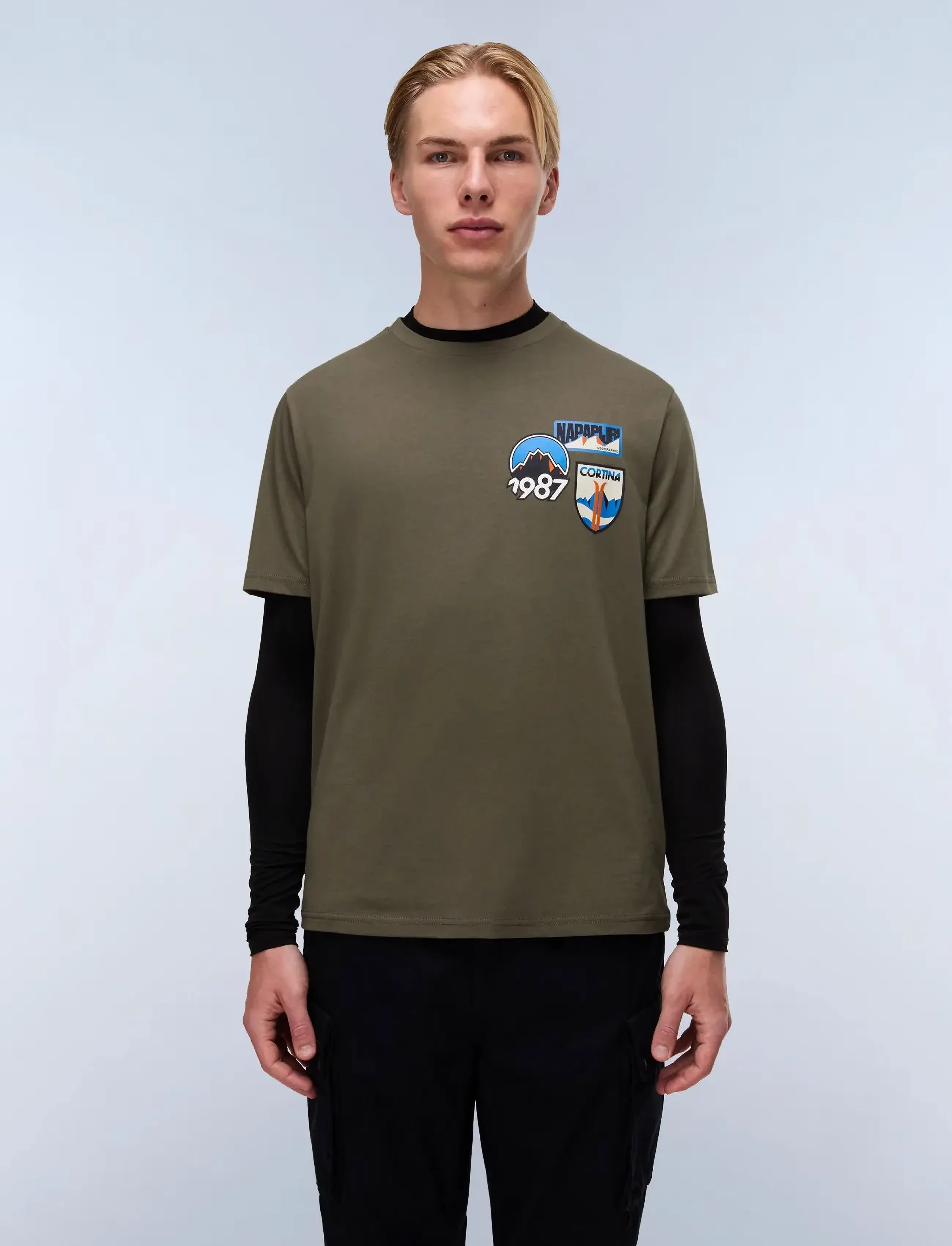 Napapijri S-MONTEPIANA SS - Kleding - TEA LEAF G0A / khaki/green