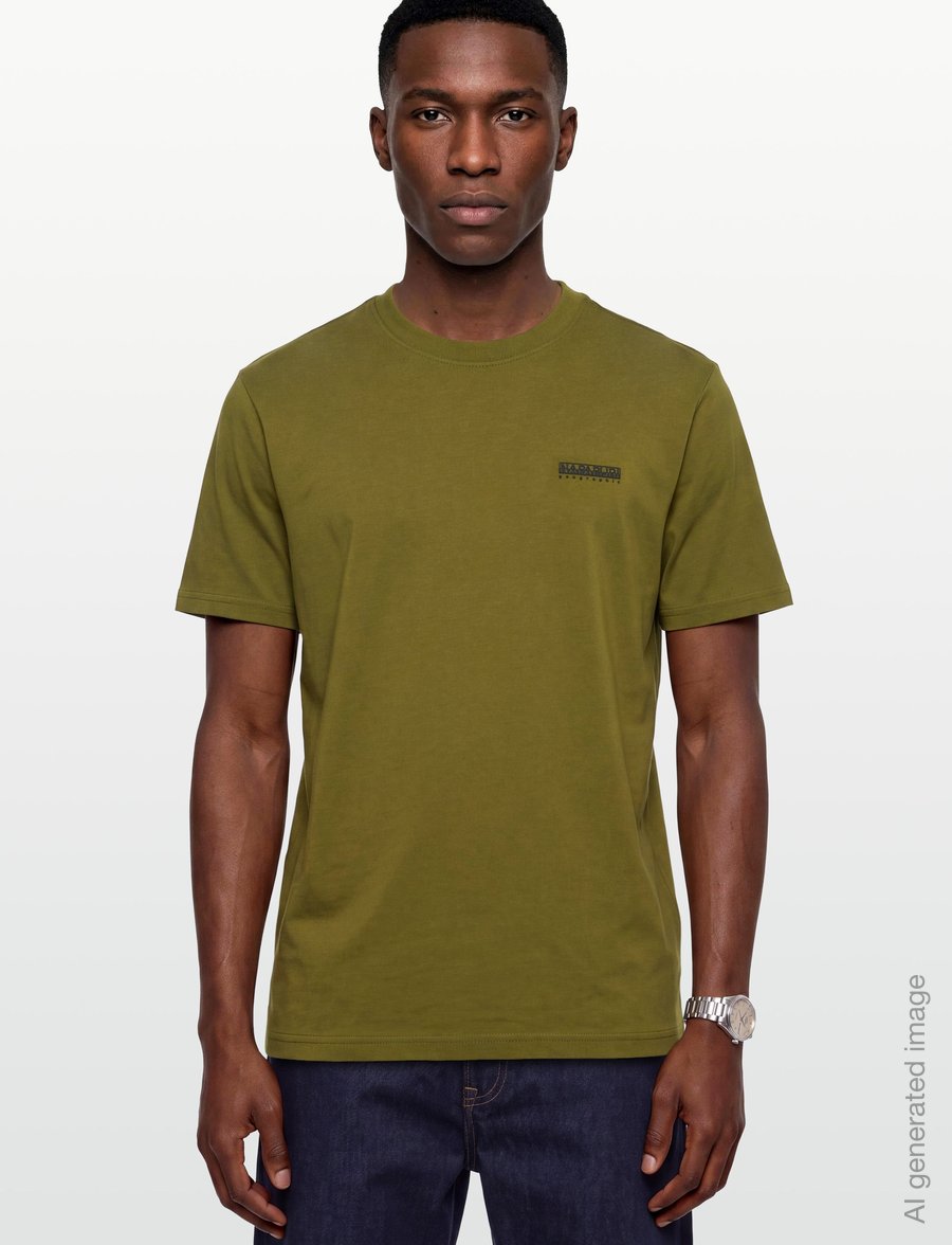Napapijri - S-SMALL BOX SS - kortärmade t-shirts - avocado g4c - 3