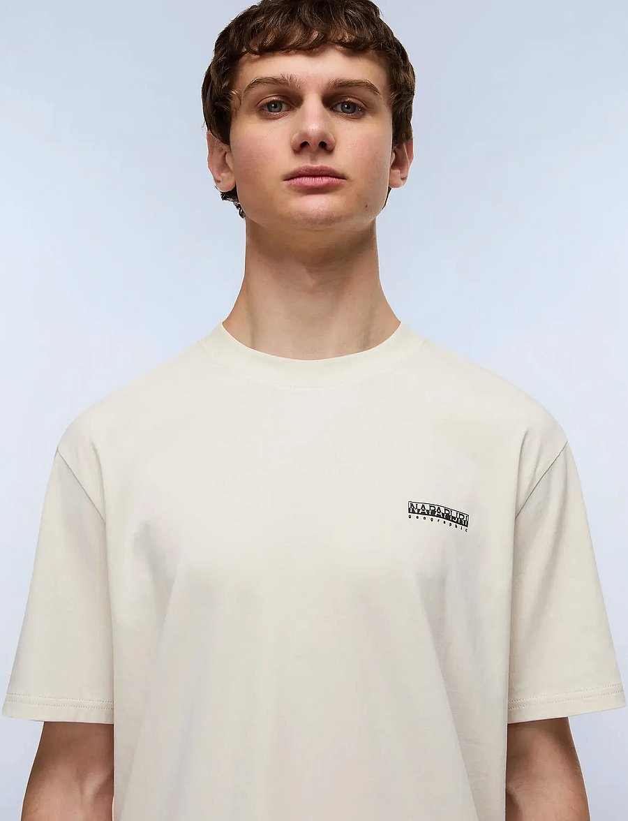 Napapijri - S-SMALL BOX SS - kurzärmelige t-shirts - beige dimity - 0