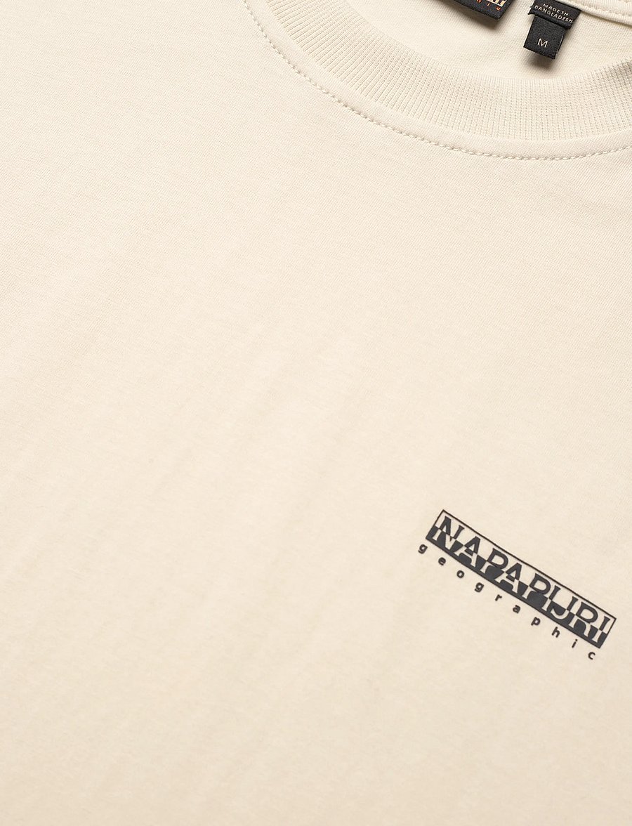 Napapijri - S-SMALL BOX SS - kurzärmelige t-shirts - beige dimity - 5