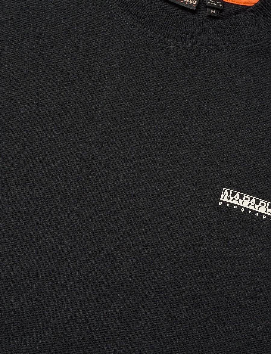 Napapijri - S-SMALL BOX SS - kurzärmelige t-shirts - black beauty - 5