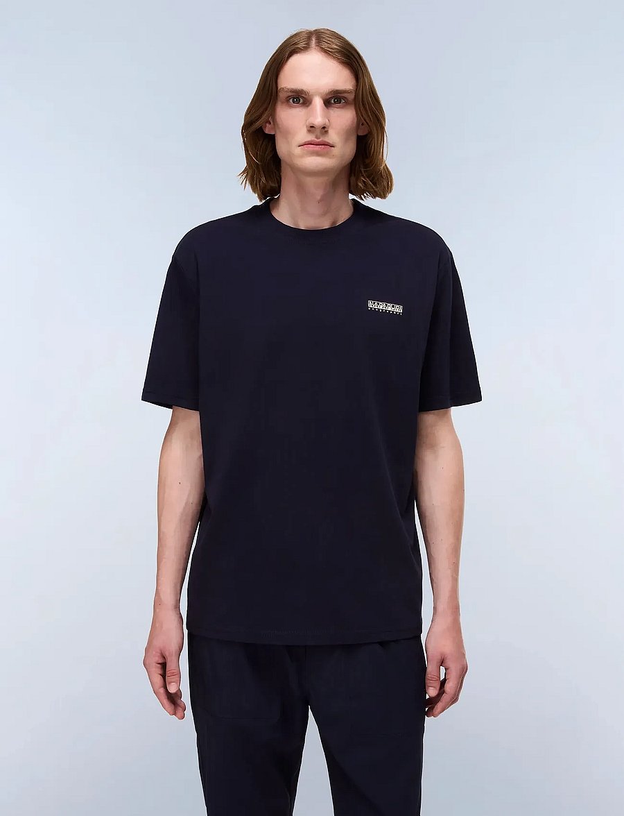 Napapijri - S-SMALL BOX SS - kurzärmelige t-shirts - blu marine - 0