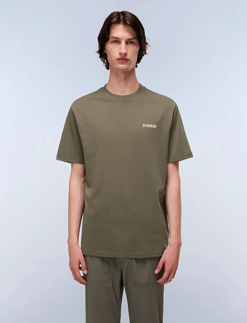 Napapijri - S-SMALL BOX SS BLU MARINE - lyhythihaiset - tea leaf g0a - 3