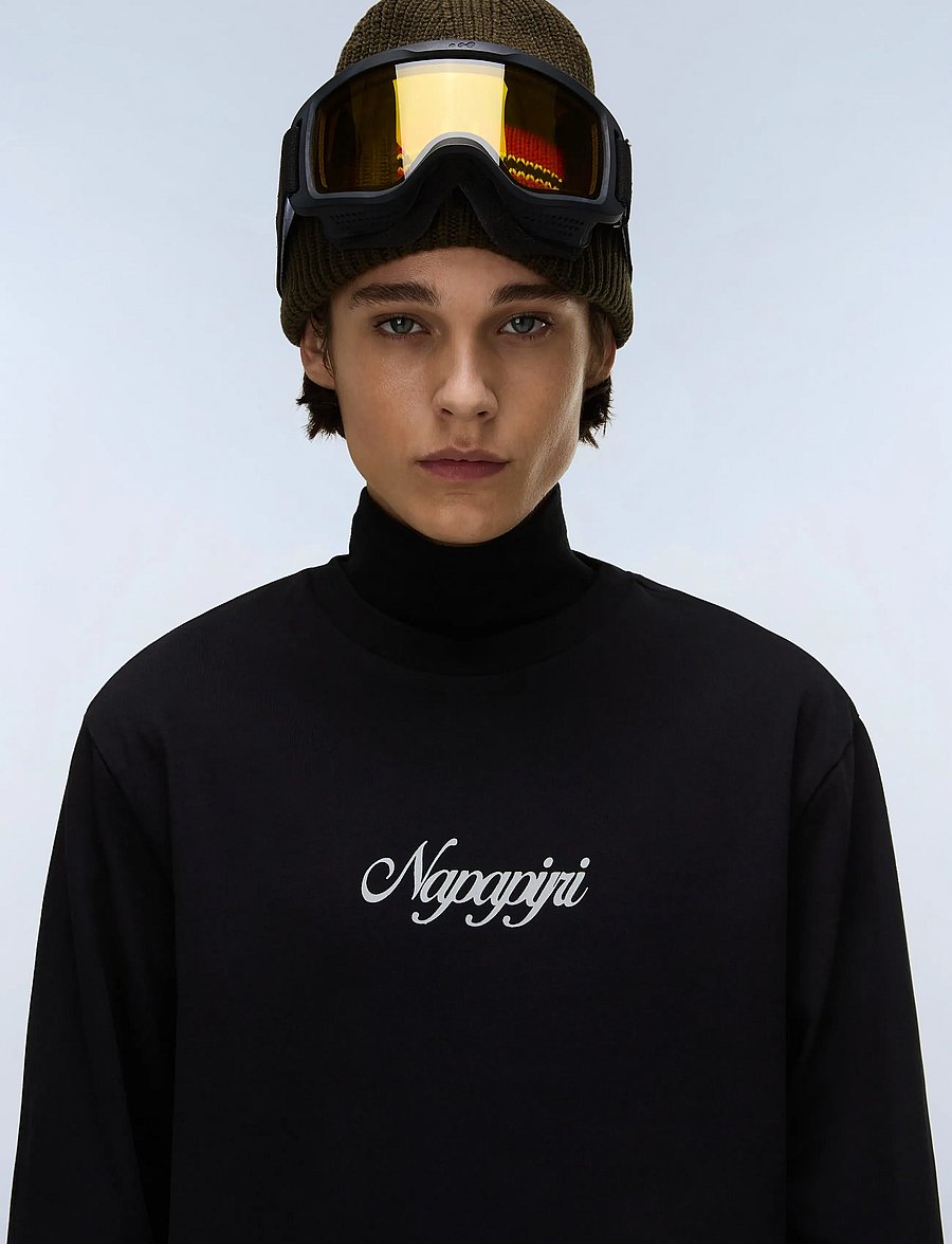 Napapijri - S-FIEMME LS - långärmade t-shirts - black beauty - 3