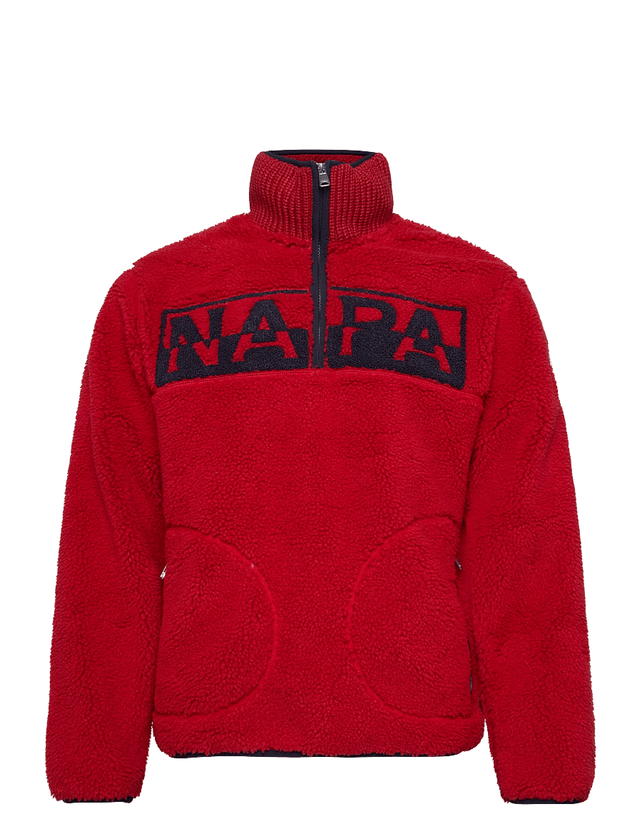 Napapijri - T-ARCHIVE FLEECE HZ - teddy sweaters - haute red r1f - 0