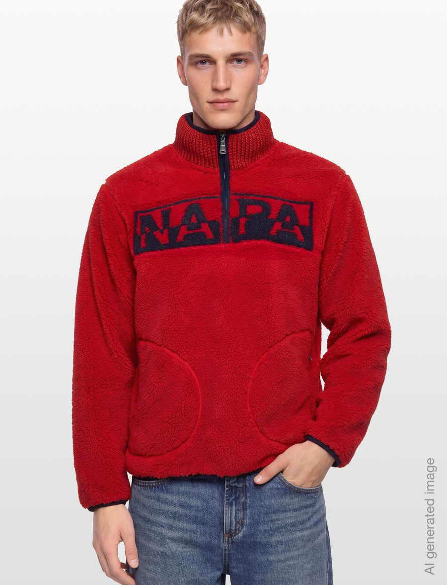 Napapijri - T-ARCHIVE FLEECE HZ - teddy-truien - haute red r1f - 3