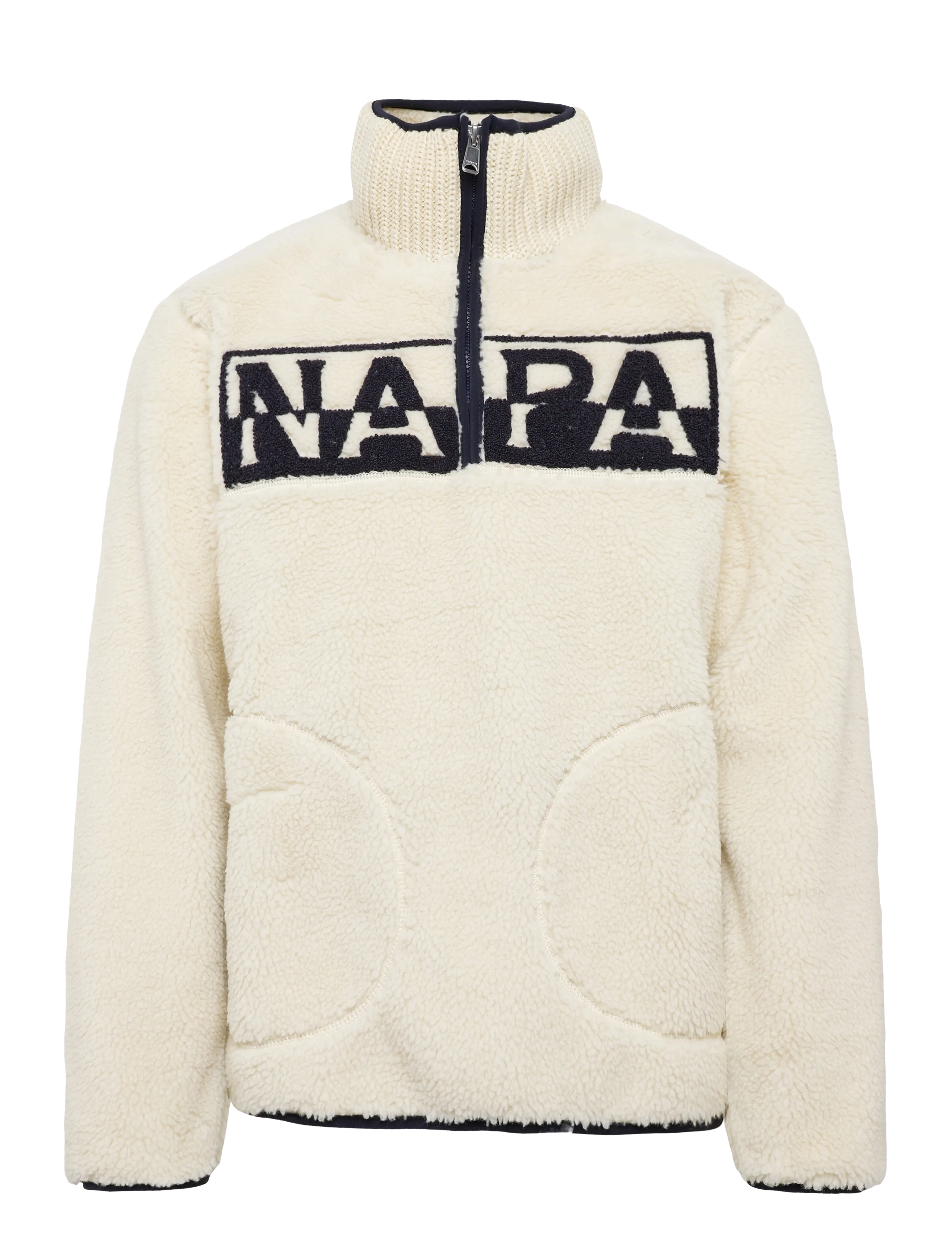Napapijri T-ARCHIVE FLEECE HZ - Teddy-pusad - PUTTY N5E / cream