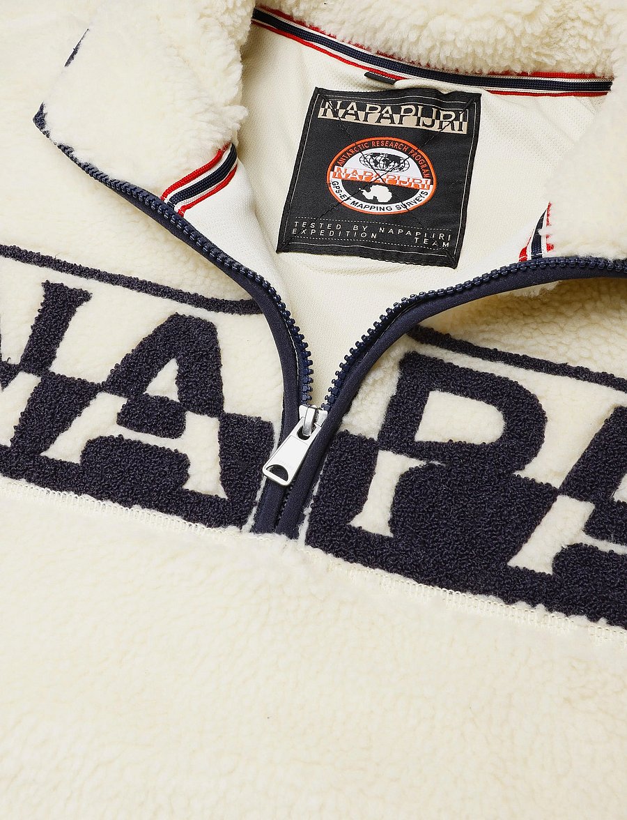 Napapijri - T-ARCHIVE FLEECE HZ - teddy-pullover - putty n5e - 2