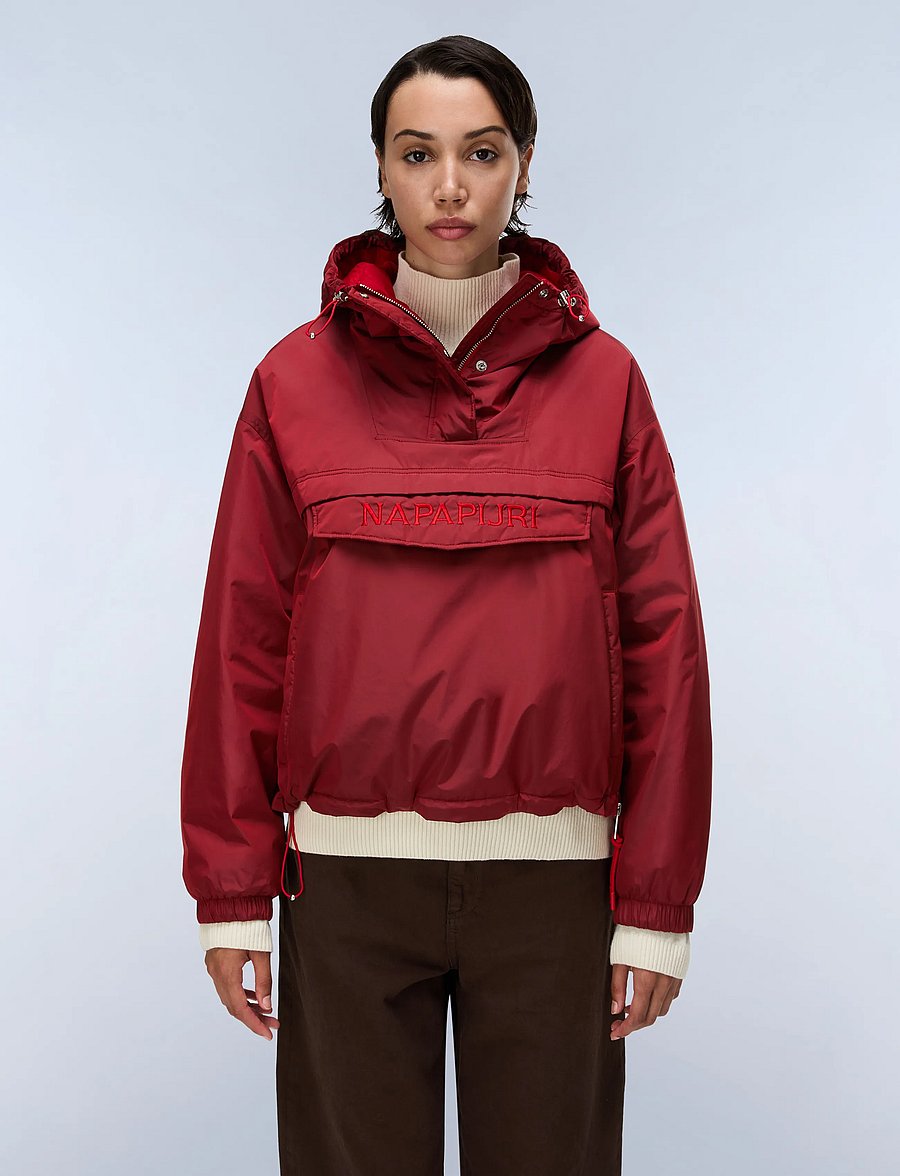 Napapijri - RAINFOREST OPTIQUE W - anoraks - r00 blck red - 4