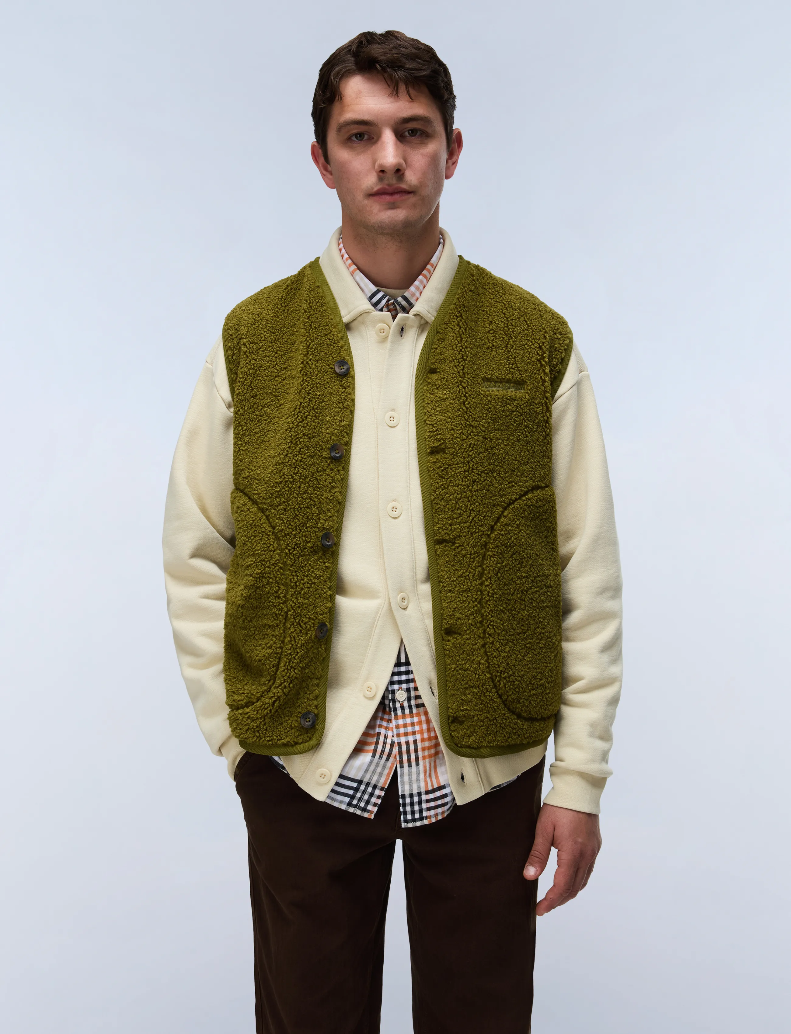 Napapijri T-ROLDAL V - Teddy-Pullover - AVOCADO G4C / green