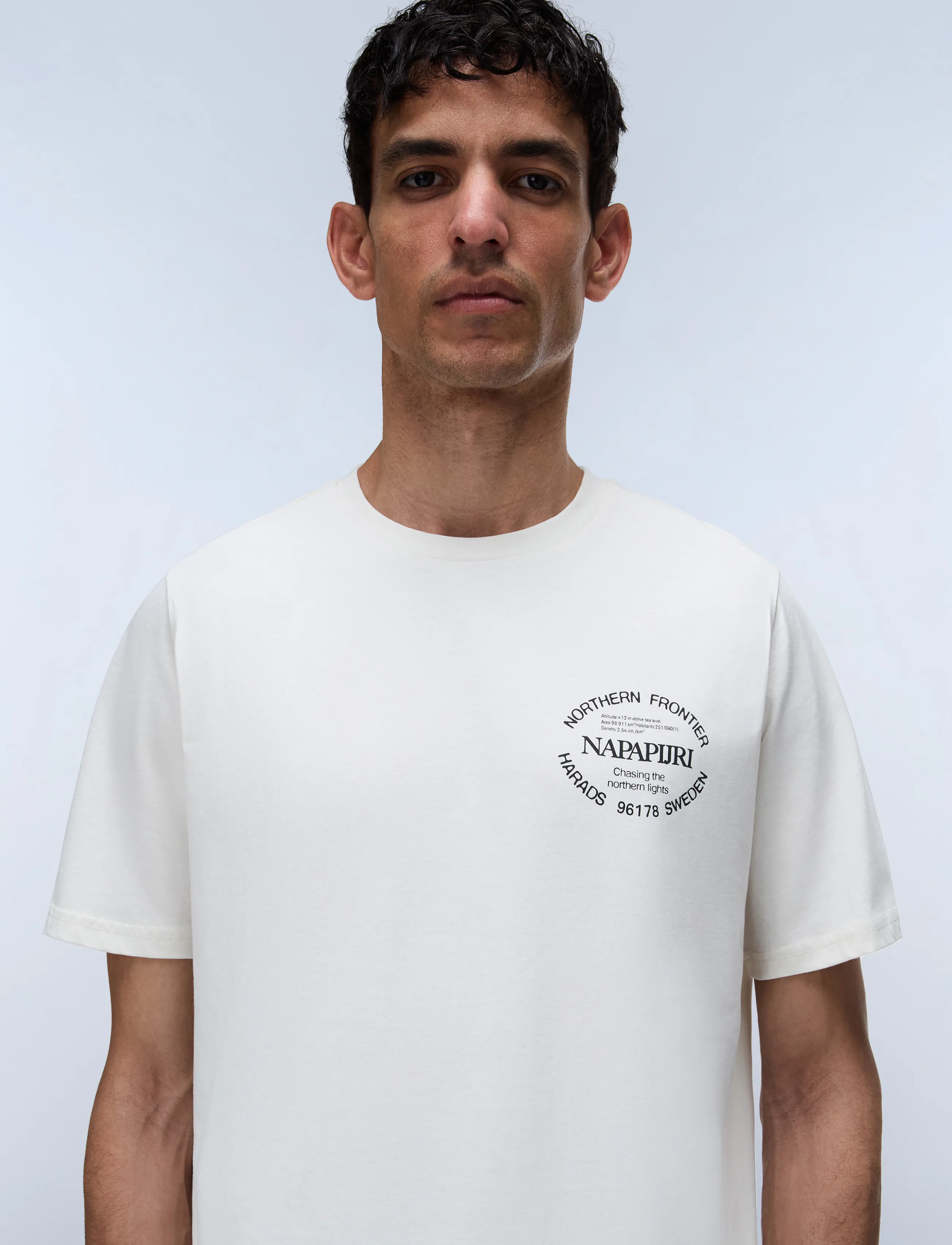 Napapijri S-SWHOL SS - Kläder - FANCY FVA / cream