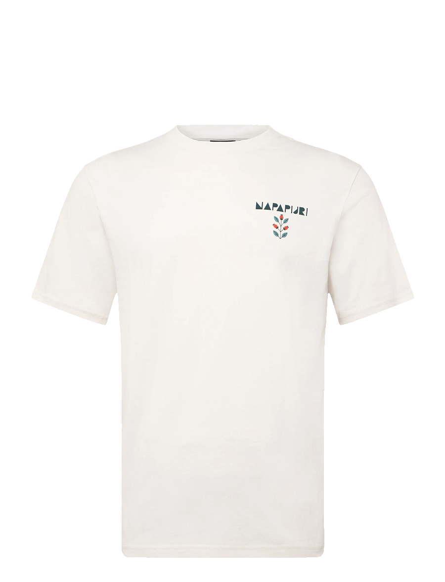 Napapijri - S-SWHOL SS - kortärmade t-shirts - white whisper - 1