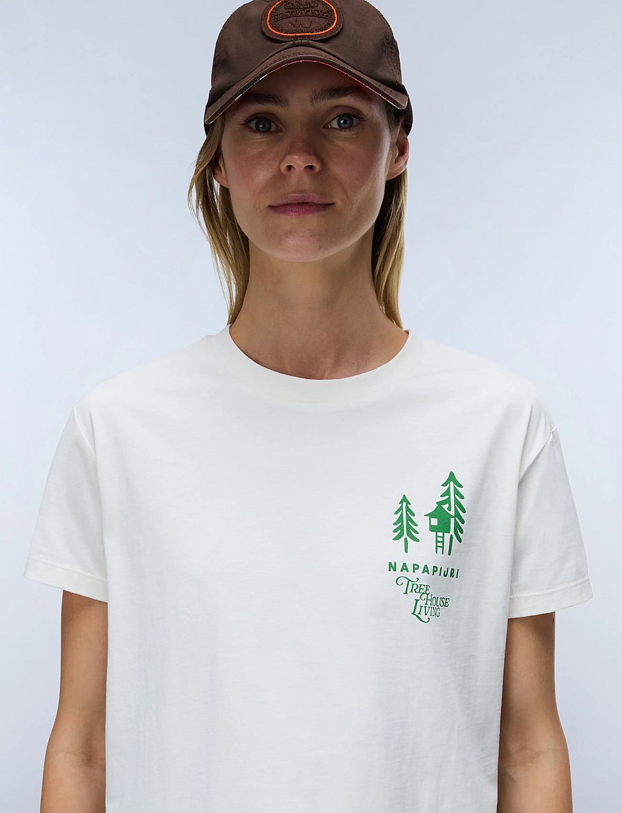 Napapijri - S-BLISS SS W - t-shirts - white whisper - 0