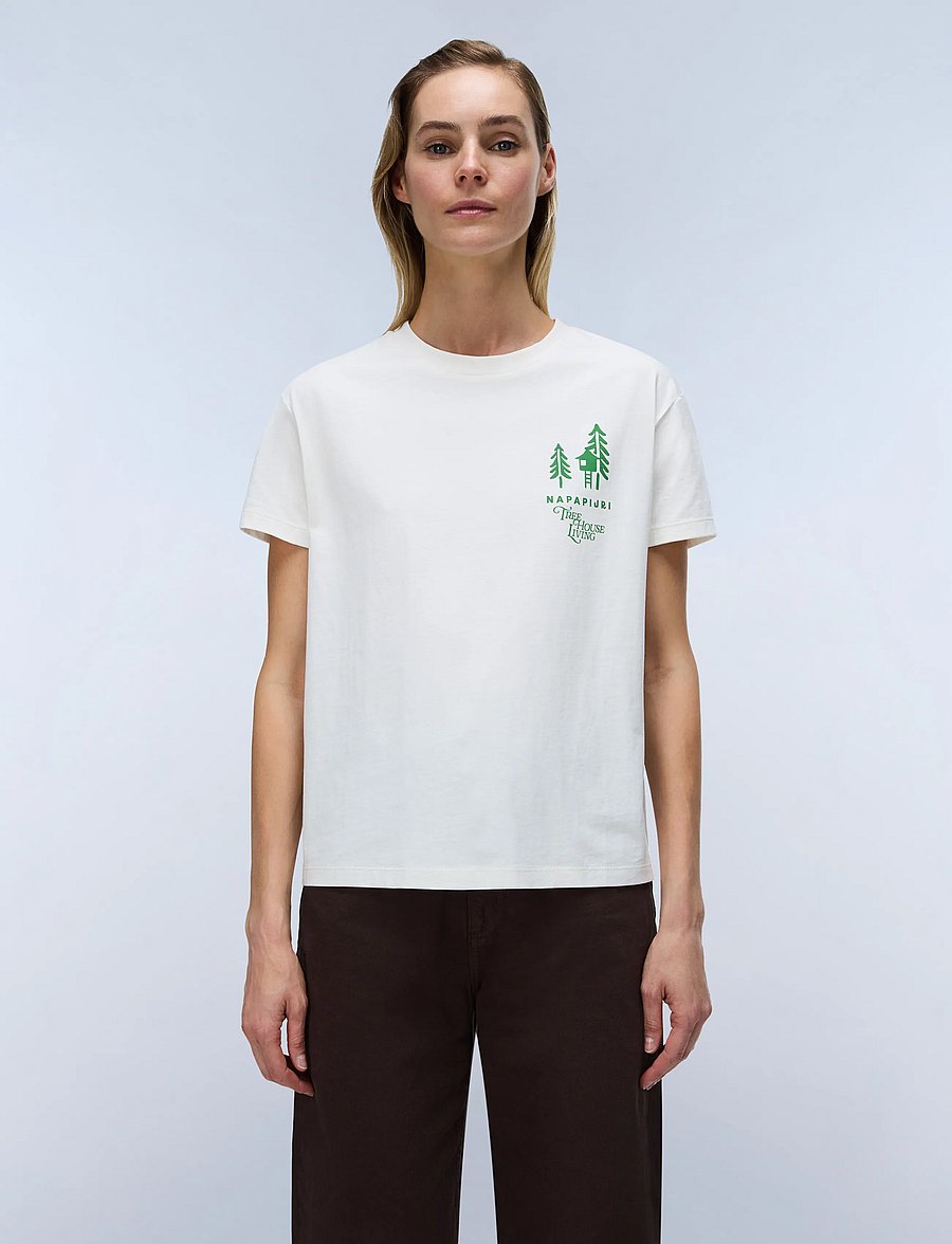 Napapijri - S-BLISS SS W - t-shirts - white whisper - 4